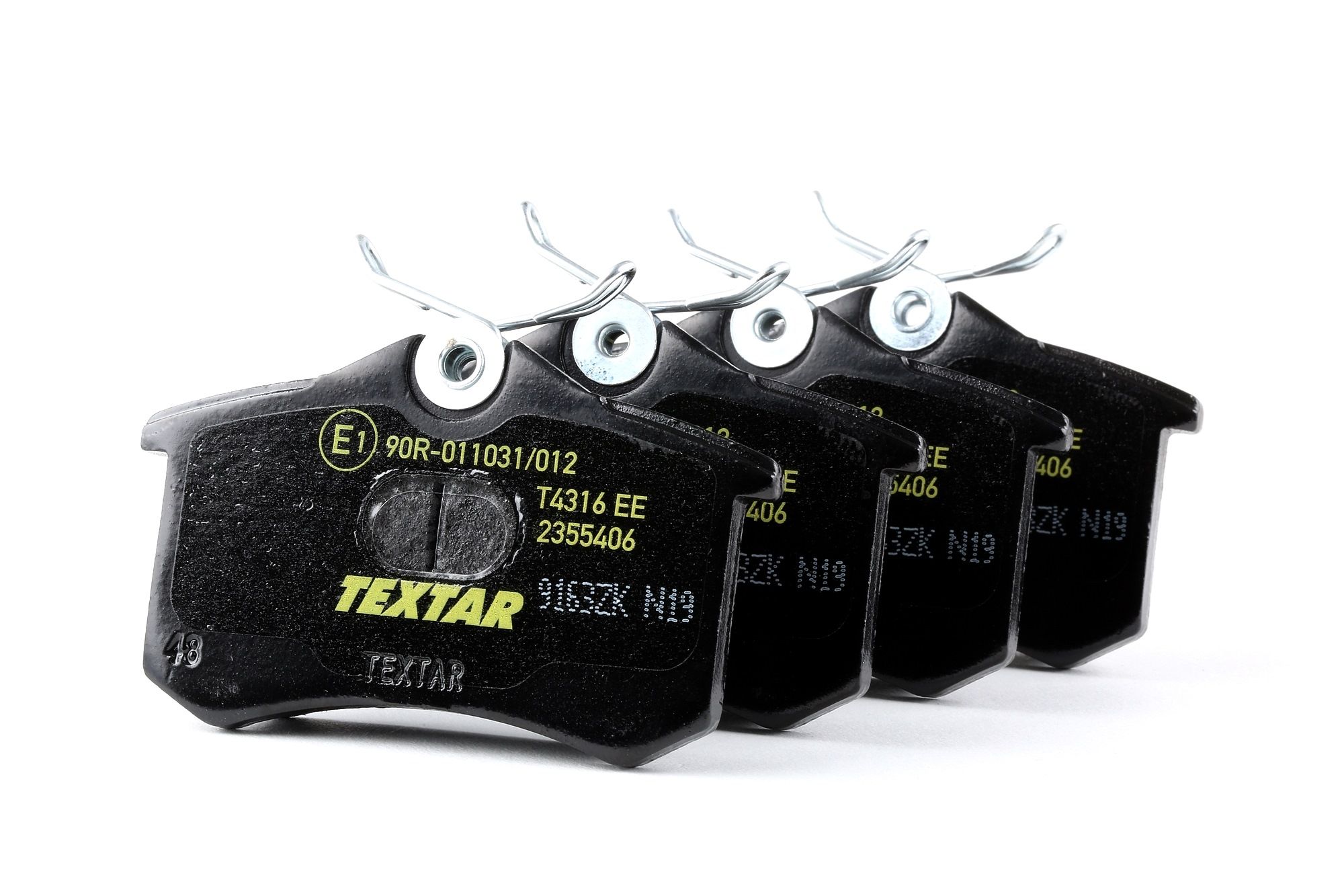 TEXTAR 2355406 Bremsbelagsatz Scheibenbremse nicht für Verschleißwarnanzeiger vorbereitet, mit Bremssattelschrauben Nissan in Original Qualität