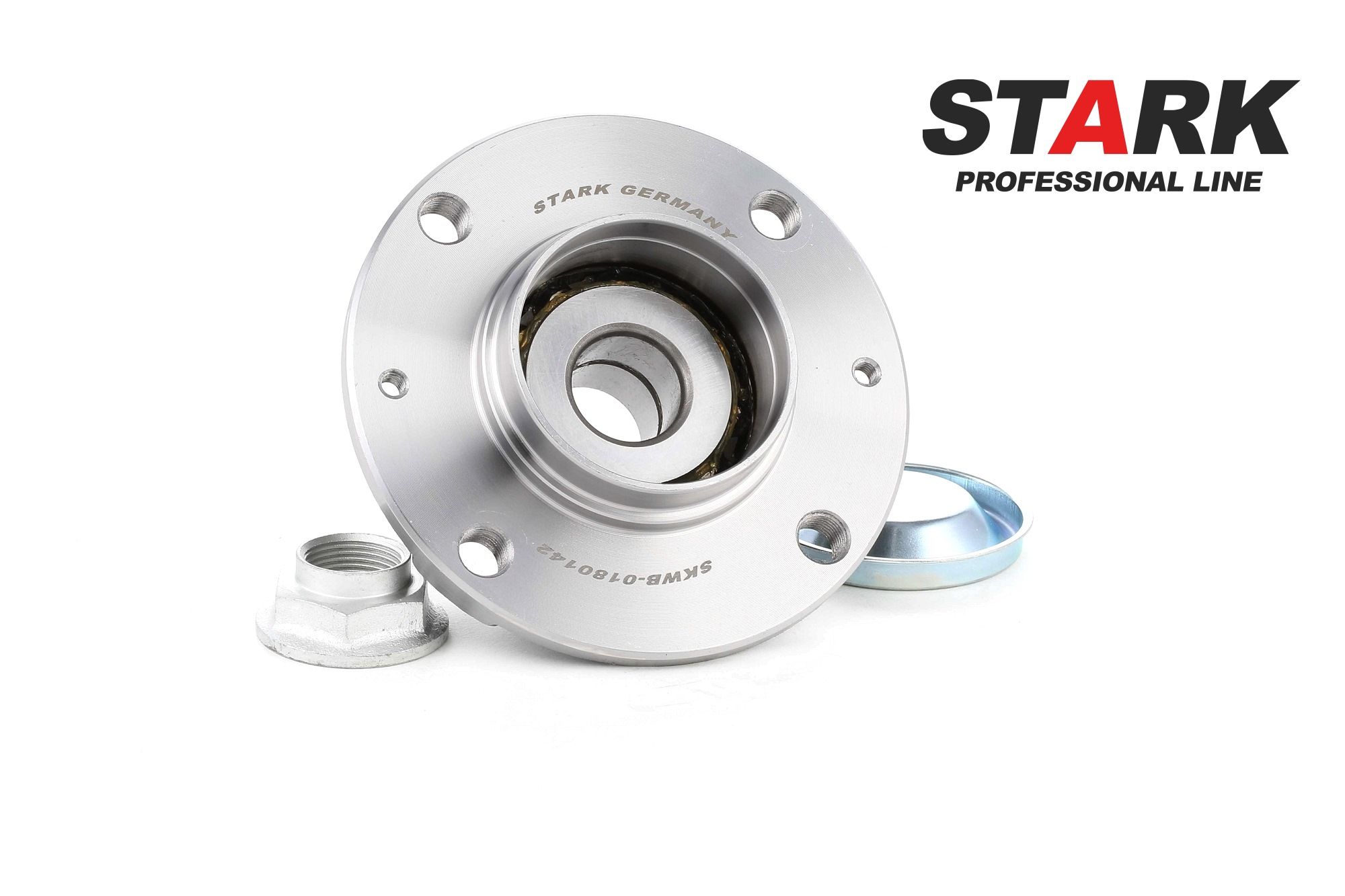 STARK SKWB-0180142 Wheel bearing kit Rear Axle, Left, Right, with integrated magnetic sensor ring, 129 mm