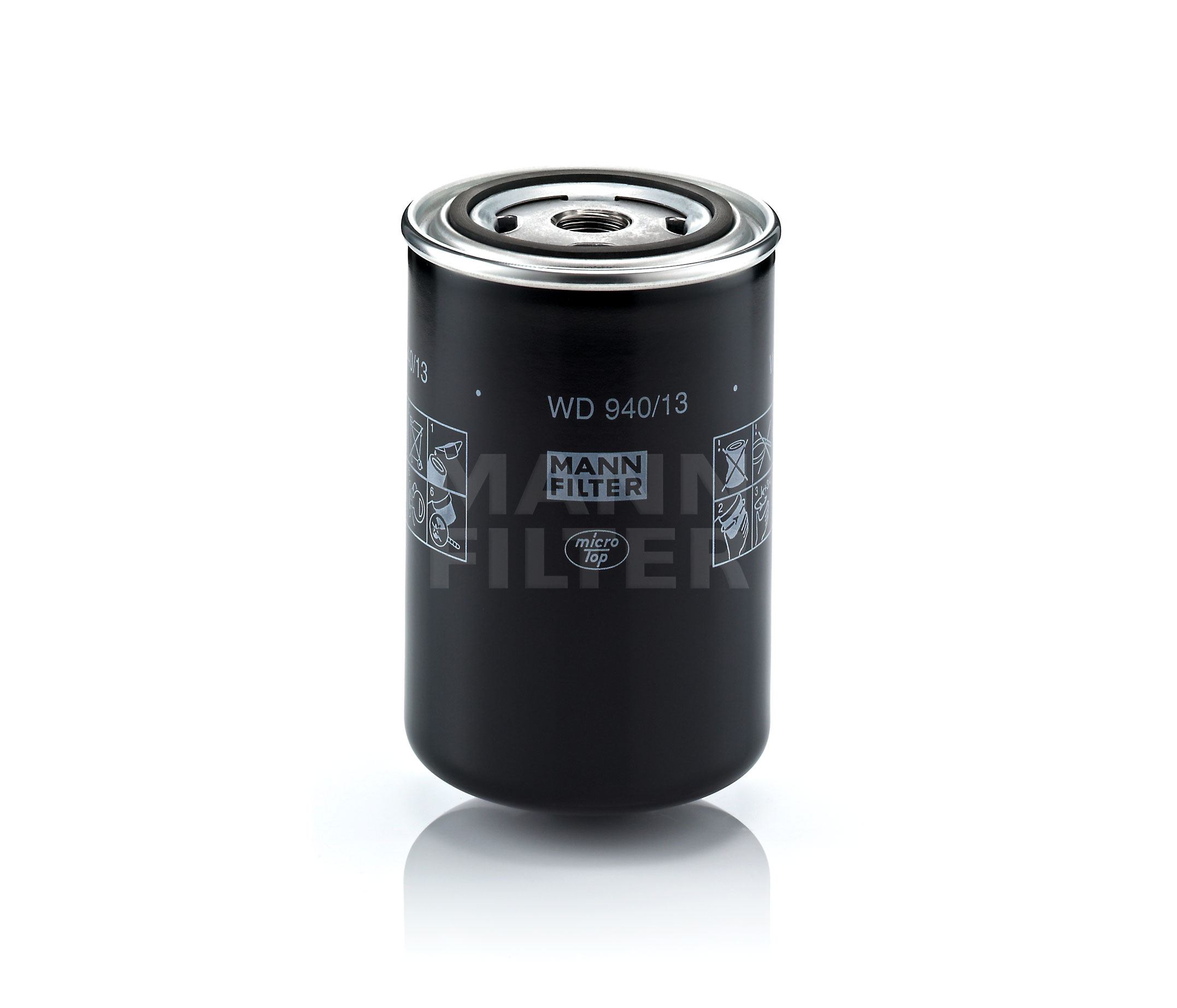 MANN-FILTER 3/4-16 UNF, Spin-on Filter, for high pressure levels Ø: 93mm, Height: 144mm Oil filters WD 940/13 buy