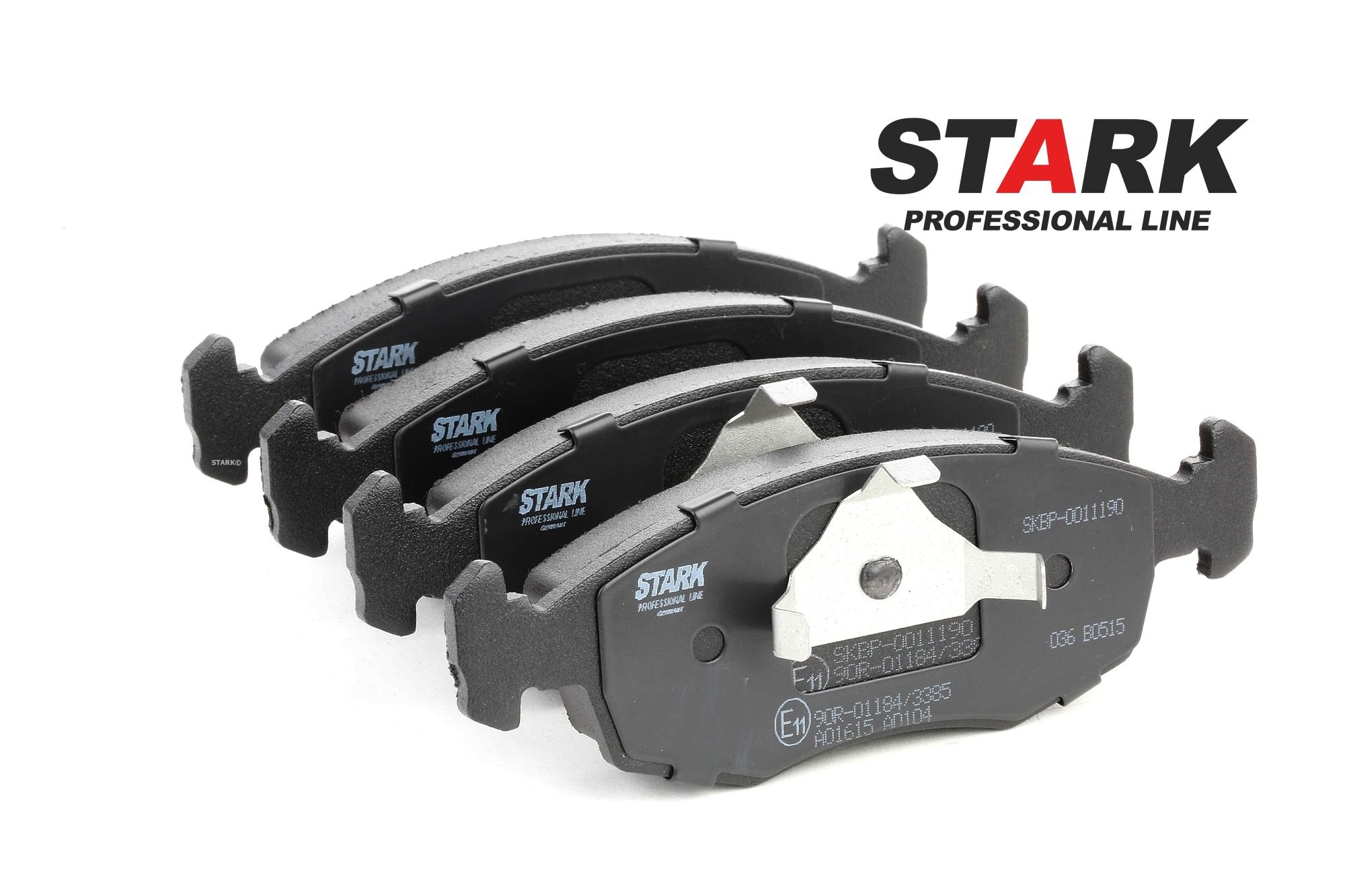 STARK SKBP-0011190 Brake pad set Front Axle, excl. wear warning contact, with piston clip