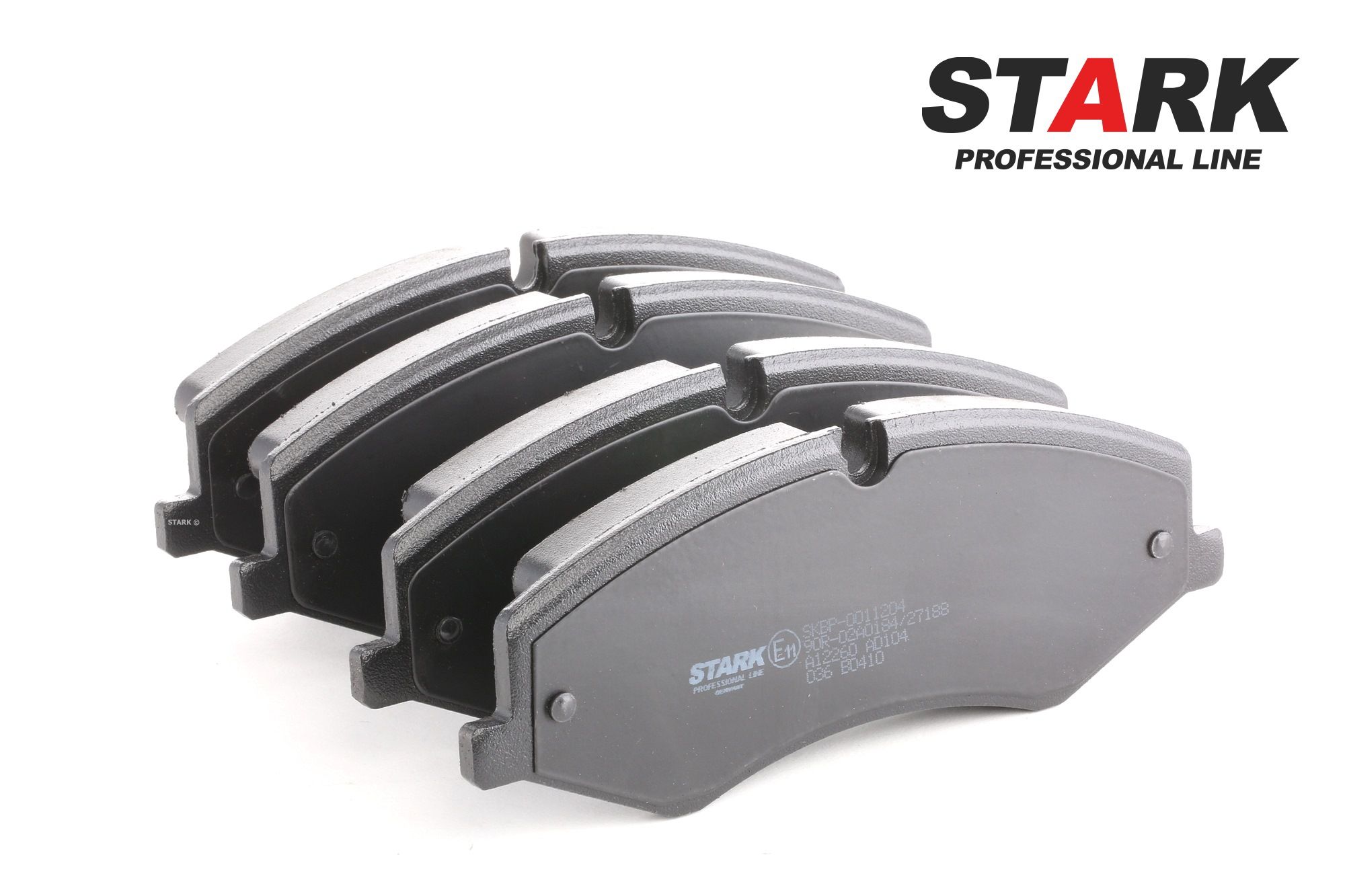 STARK SKBP-0011204 Brake pad set Front Axle, prepared for wear indicator, with brake caliper screws, with accessories