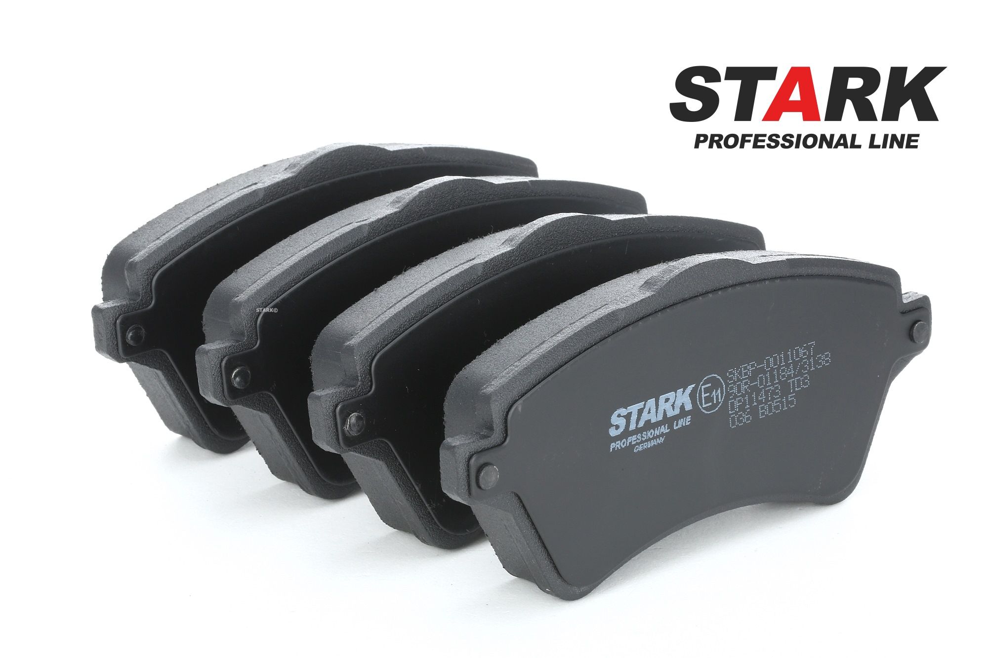 STARK SKBP-0011067 Brake pad set Front Axle, not prepared for wear indicator, excl. wear warning contact, with brake caliper screws