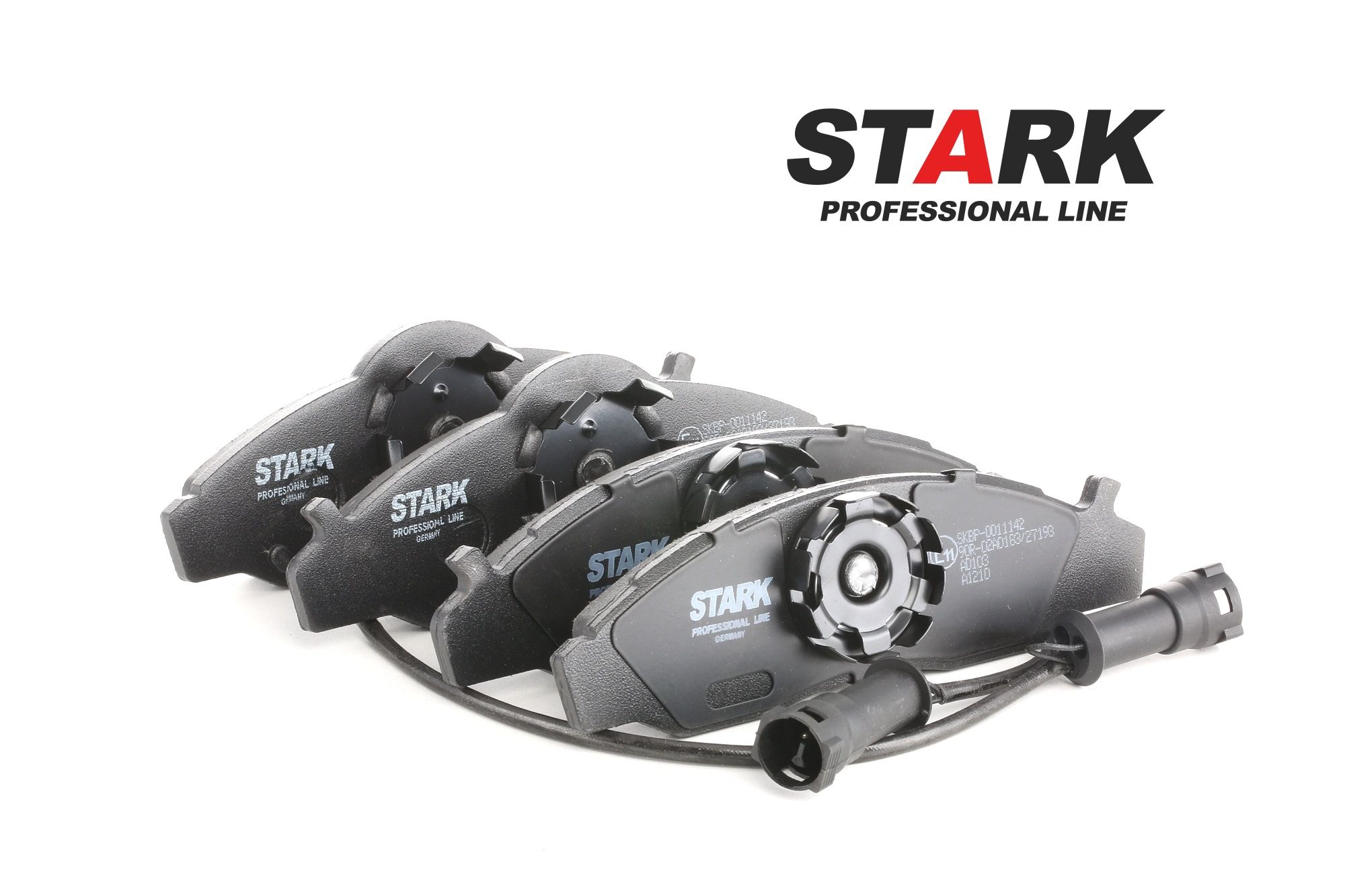 STARK Vooras, Incl. slijtage waarschuwingscontact, Met akoestische slijtagewaarschuwing Hoogte 1: 50mm, Hoogte 2: 59mm, Breedte 2 [mm]: 170mm, Dikte: 16mm Remblokkenset SKBP-0011142 koop goedkoop