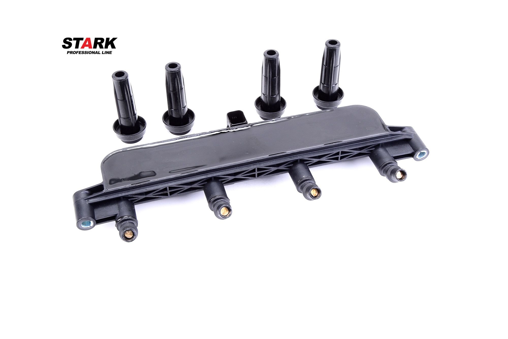 STARK SKCO-0070094 Ignition coil 4-pin connector, Horizontal primary connection (rectangular), Ignition Coil Strips, incl. spark plug connector, Connector Type SAE