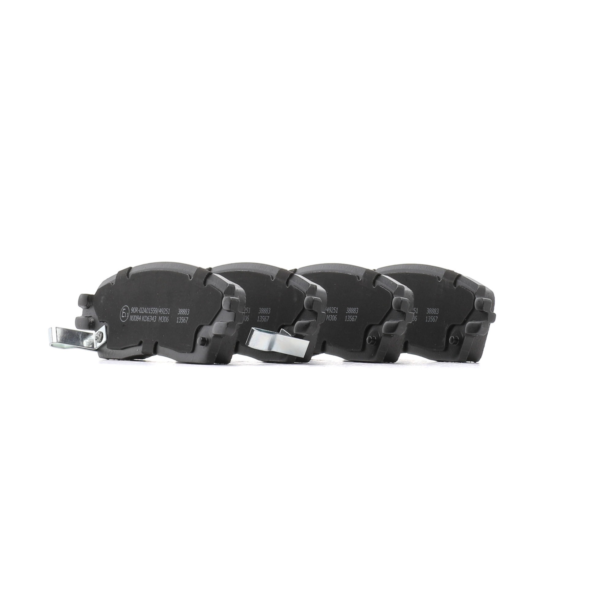 A.B.S. 38883 Brake pad set with acoustic wear warning