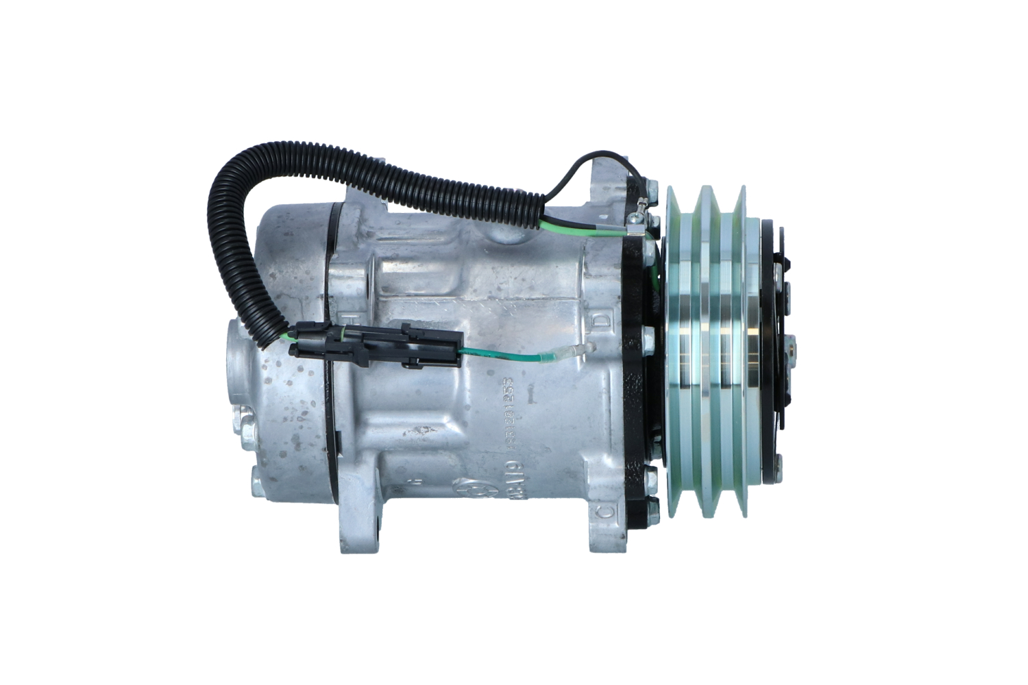 32283G NRF SD7H15-4435, 24V, PAG 100, Met PAG compressorolie Riemenschijf-Ø: 132mm, Aantal groeven: 2 Aircopomp 32283G