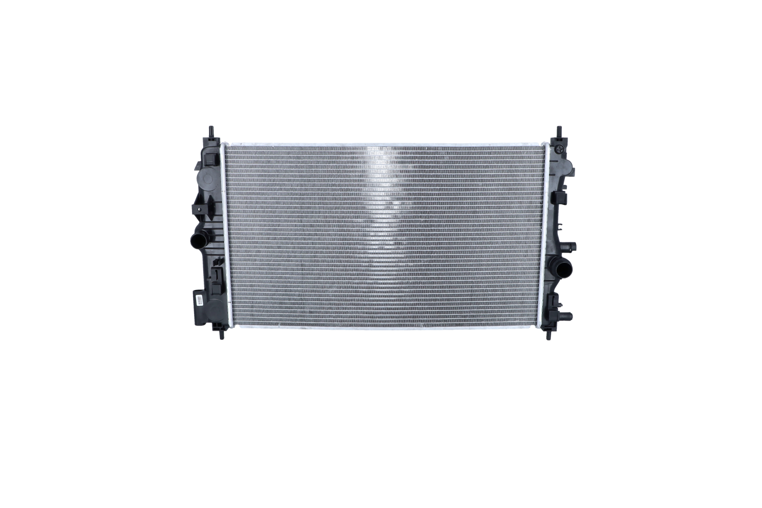 NRF 53129 Engine radiator Aluminium, 680 x 382 x 28 mm, with mounting parts, Brazed cooling fins