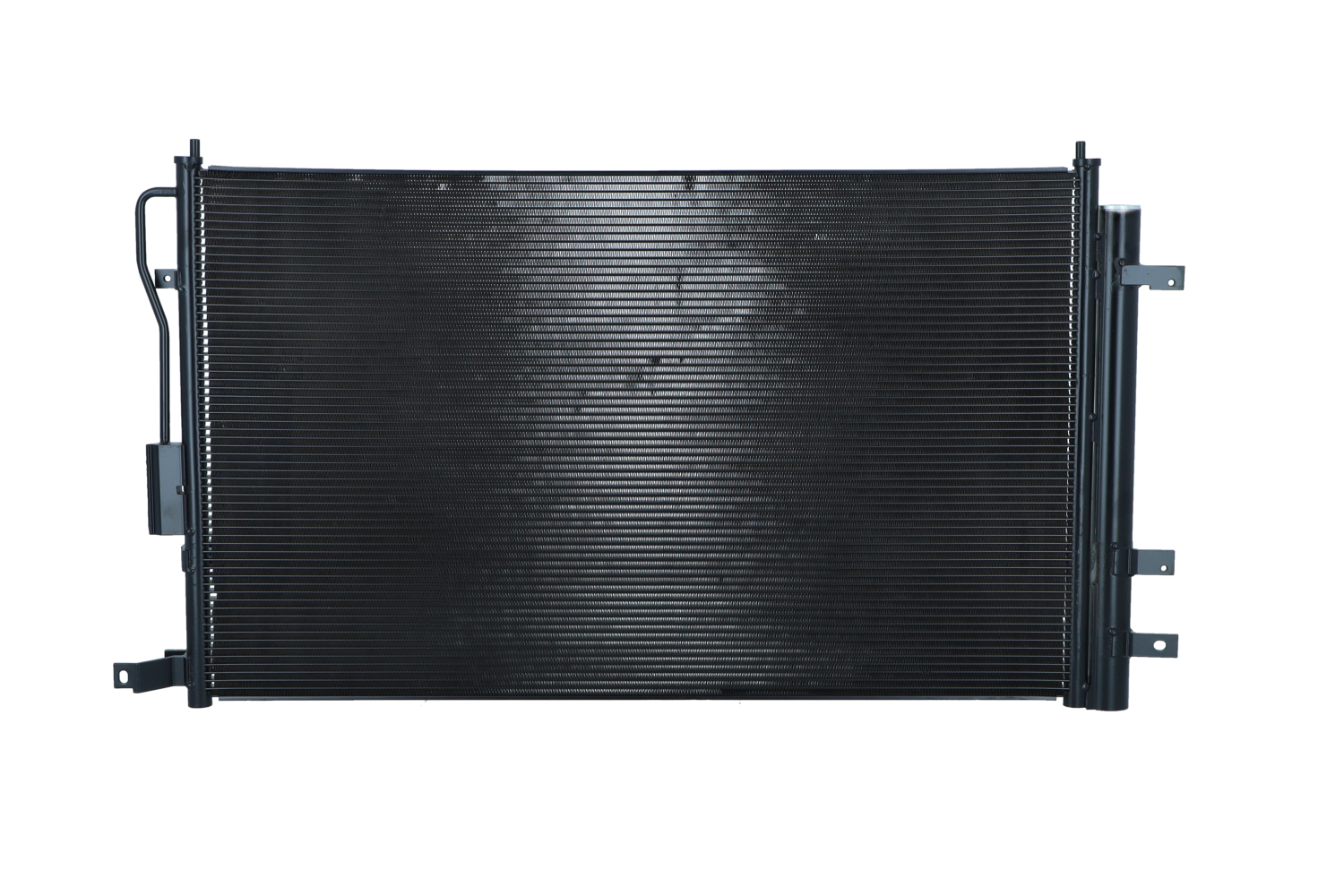 NRF 350010 Air conditioning condenser with nitrogen filling, with dryer, with seal ring, 14,2mm, 9,4mm, Aluminium, 715mm
