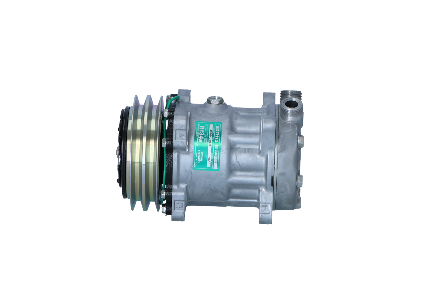 32134G NRF SD7H15-7872, 24V, PAG 100, mit PAG-Kompressoröl Riemenscheiben-Ø: 125mm, Anzahl der Rillen: 2 Klimakompressor 32134G günstig