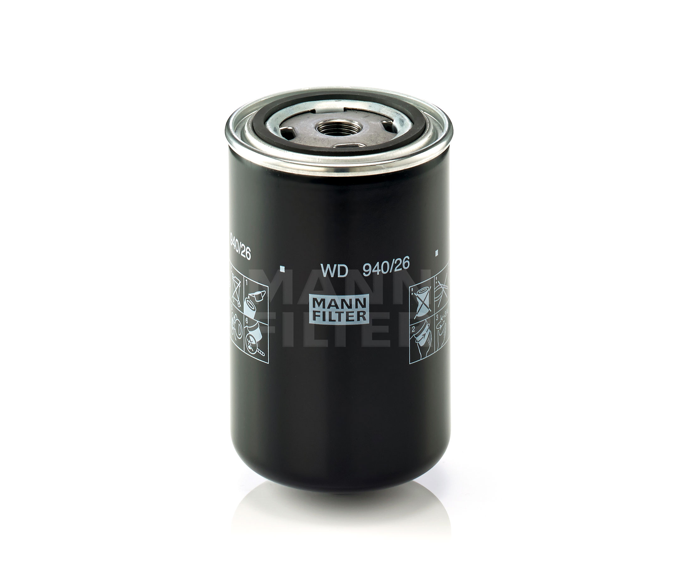 WD 940/26 MANN-FILTER 3/4-16 UNF-1B, Anschraubfilter, für hohe Drücke Ø: 93mm, Höhe: 146mm Ölfilter WD 940/26