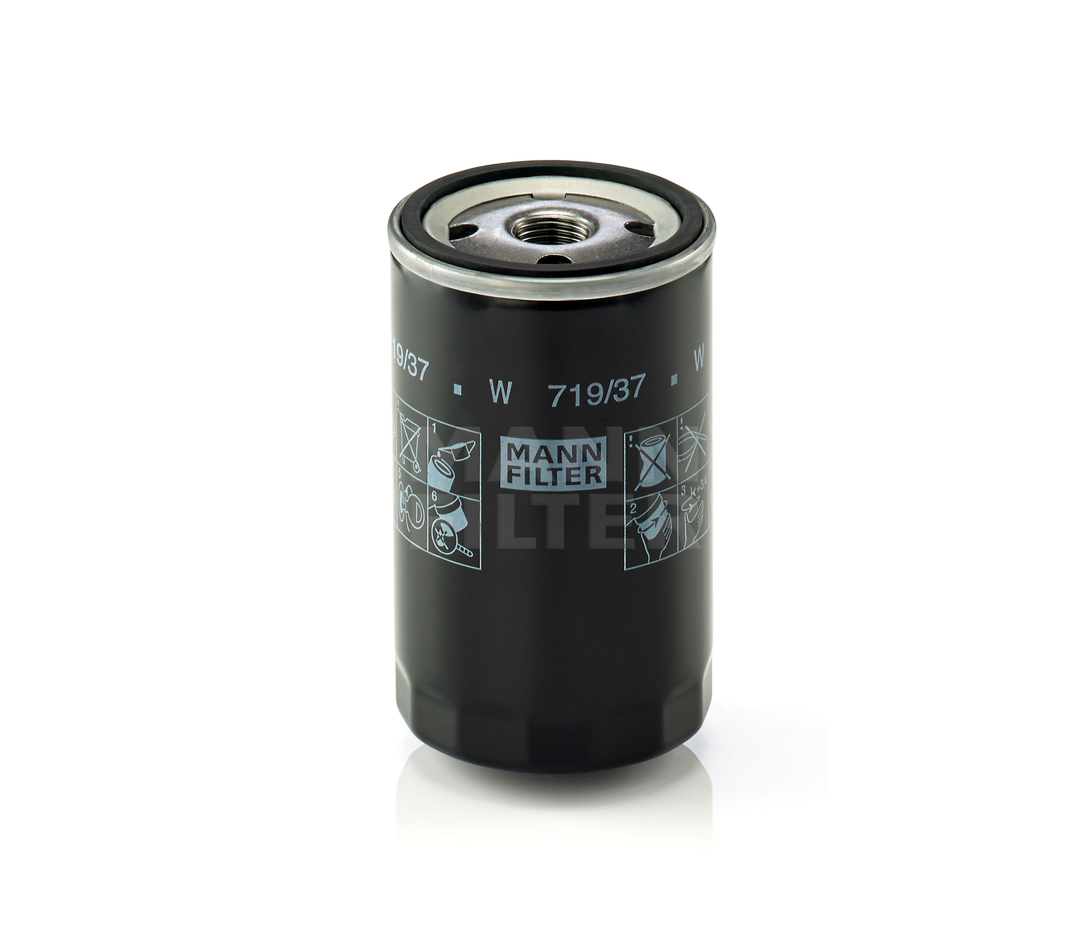 MANN-FILTER W 719/37 3/4-16 UNF, Spin-on Filter Oil filter Ø: 76mm, Height: 123mm W 719/37 cheap