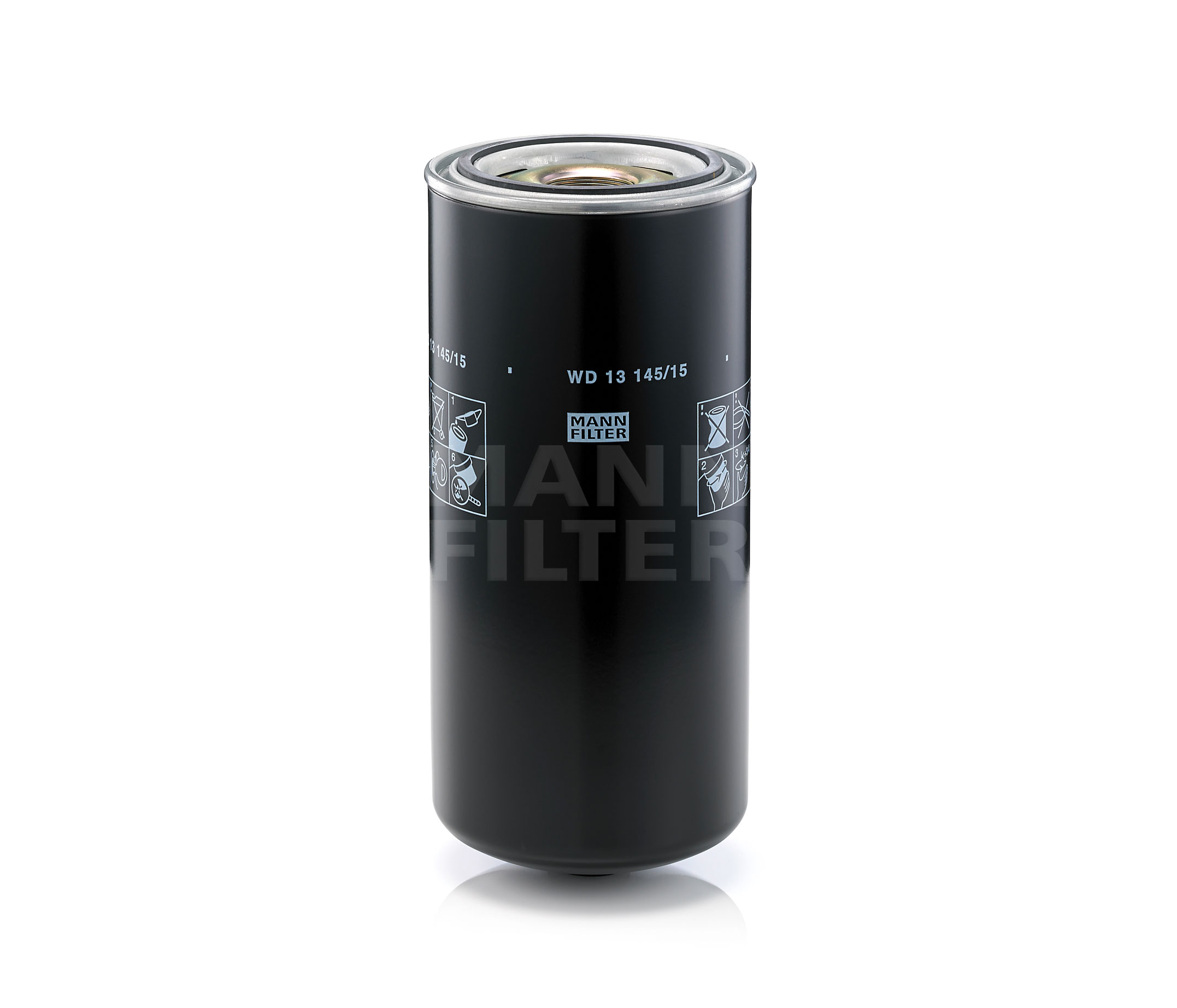 MANN-FILTER 1 1/2-16 UN-2B, Filtro enroscable, para altas presiones Ø: 135mm, Altura: 304mm Filtro de aceite motor WD 13 145/15 comprar online
