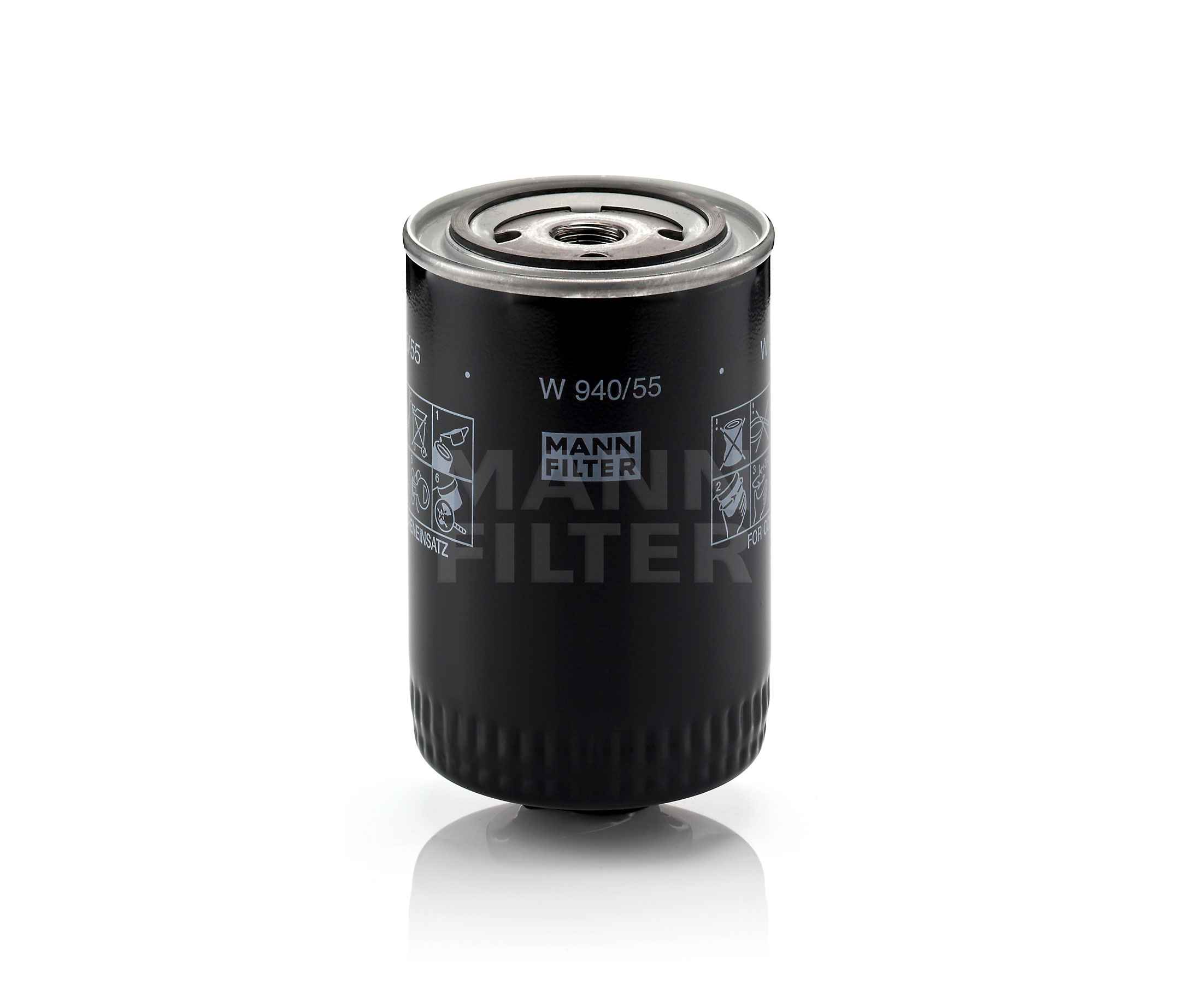 Originele W 940/55 MANN-FILTER Oliefilter PORSCHE