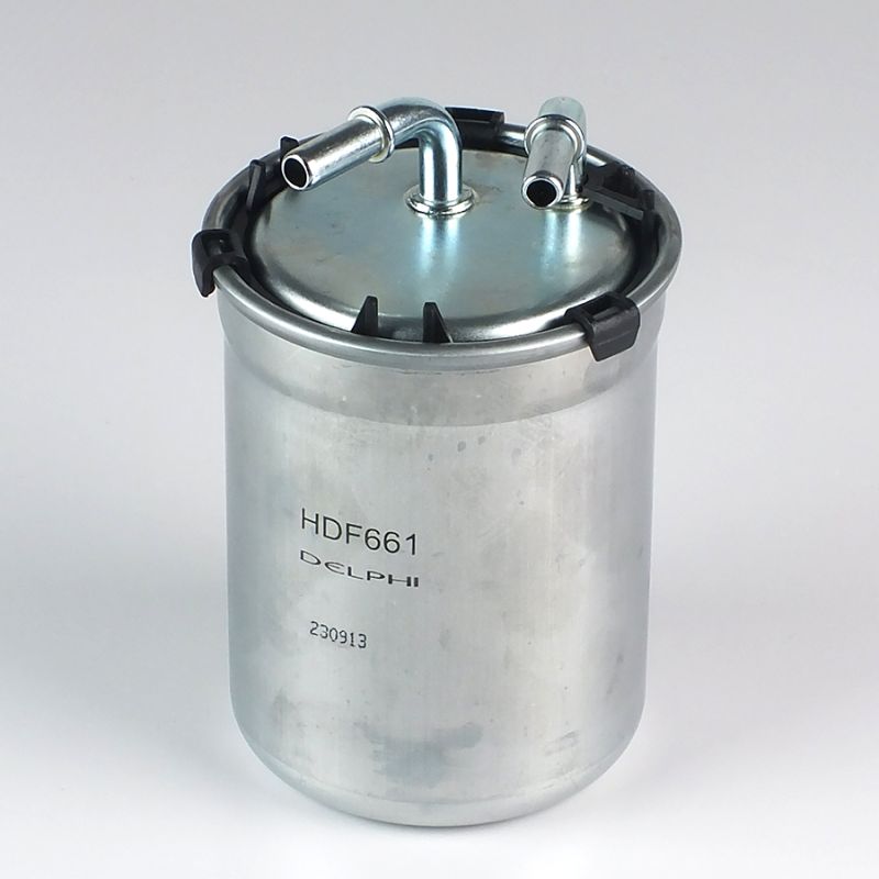 DELPHI with quick coupling Height: 131mm Inline fuel filter HDF661 buy