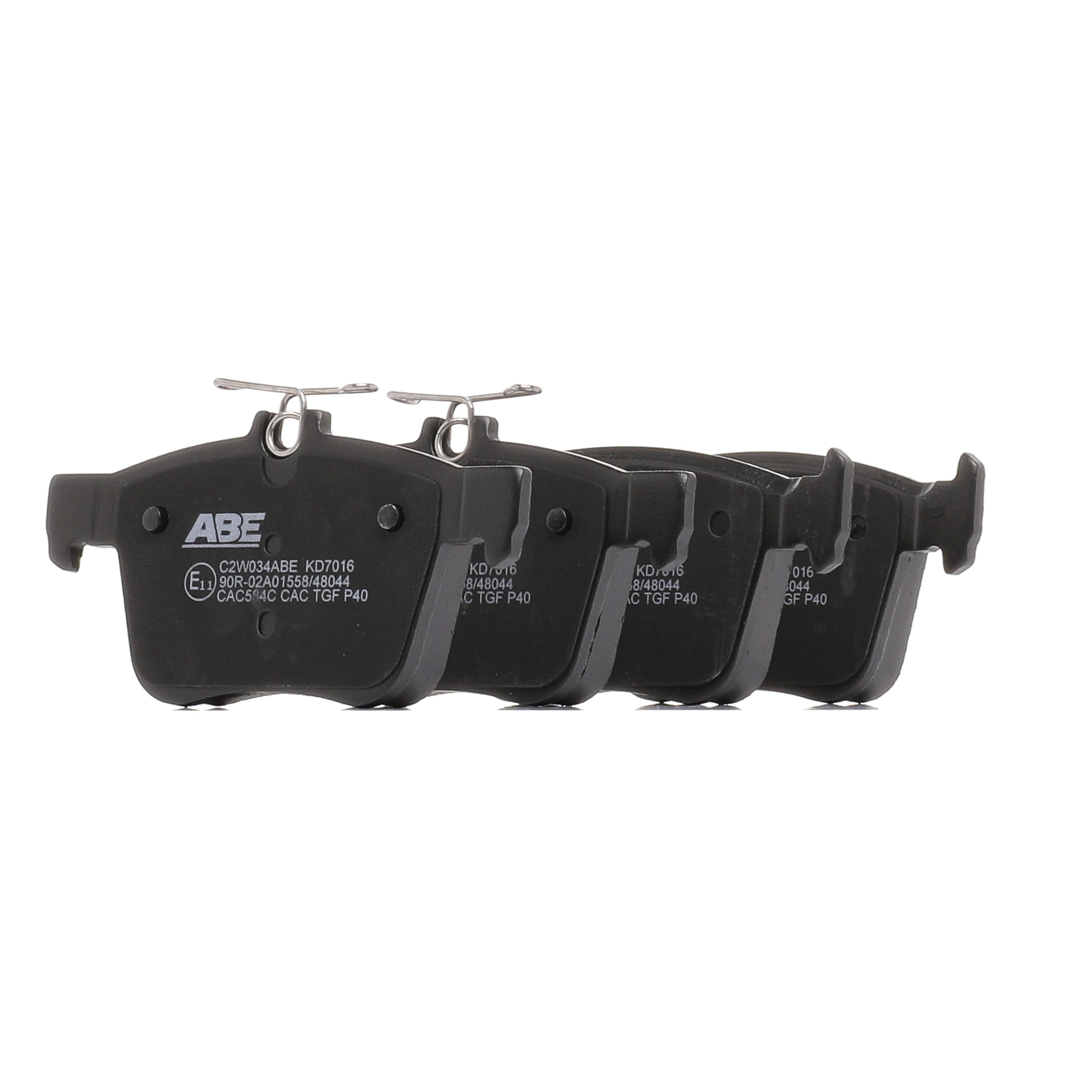 ABE Assale posteriore, non predisposto per visualizzazione avviso usura Altezza 1: 61,2mm, Altezza 2: 56,2mm, Alt.: 61,2mm, Largh.: 123mm, Spessore: 16,4mm Pastiglie dei freni C2W034ABE acquisto online