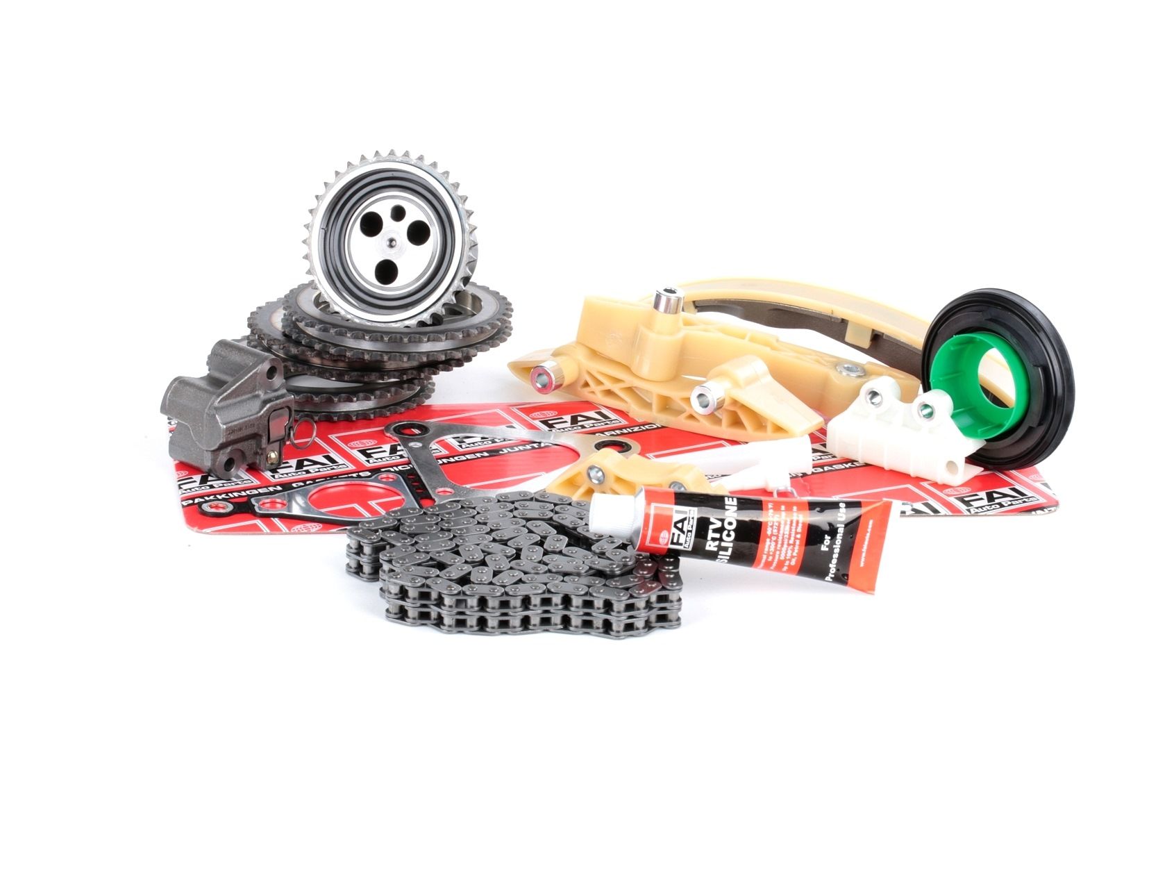 FAI AutoParts TCK47 Kit chaîne de distribution avec joints, avec roue dentée, Chaîne à rouleaux, duplex