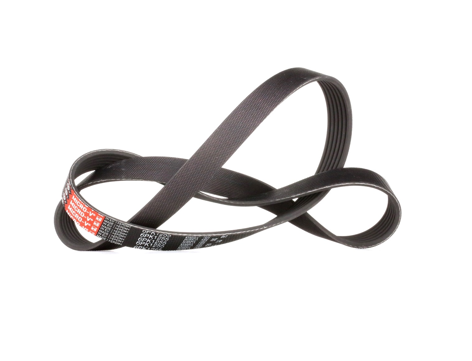 Image of GATES V-ribbed belt FORD,FIAT,HYUNDAI 6PK1255 55202378,55202585,71744462 Serpentine belt,Auxiliary belt,Poly V-belt,Ribbed belt,Multi V-belt,Poly belt