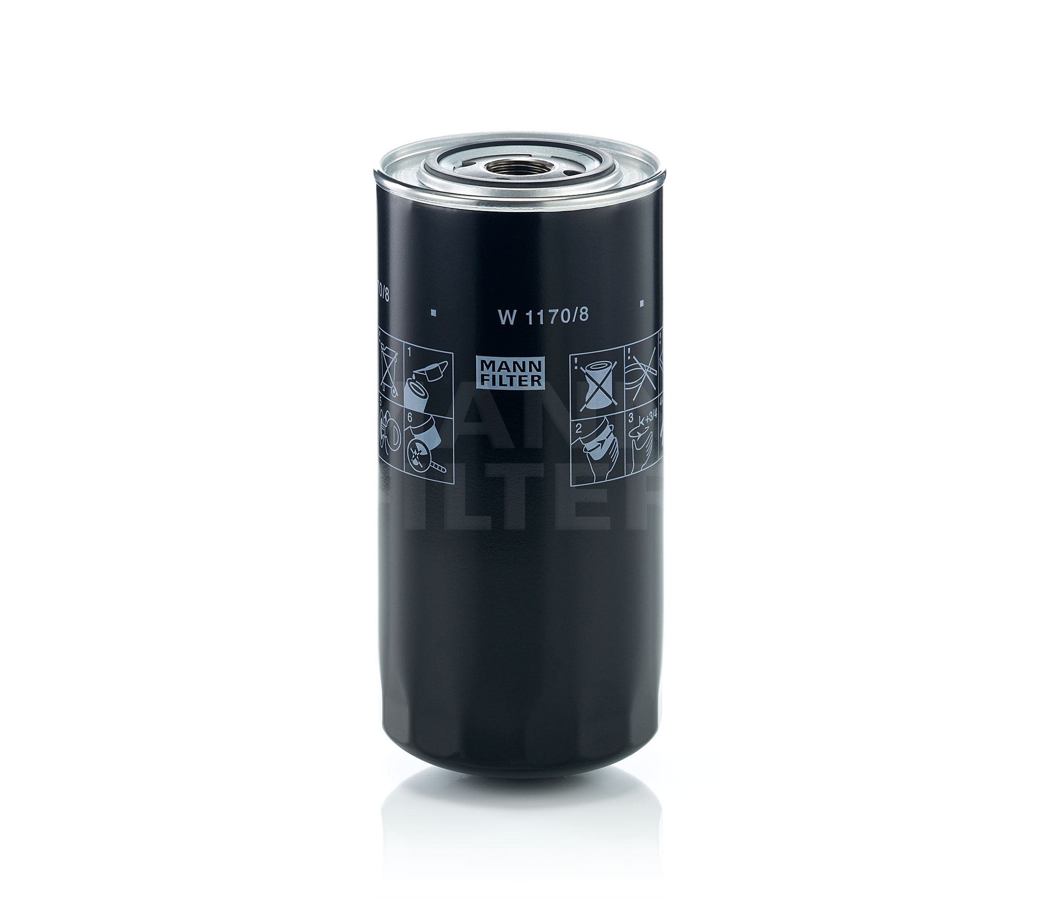 MANN-FILTER W 1170/8 Маслен филтър евтини в онлайн магазин
