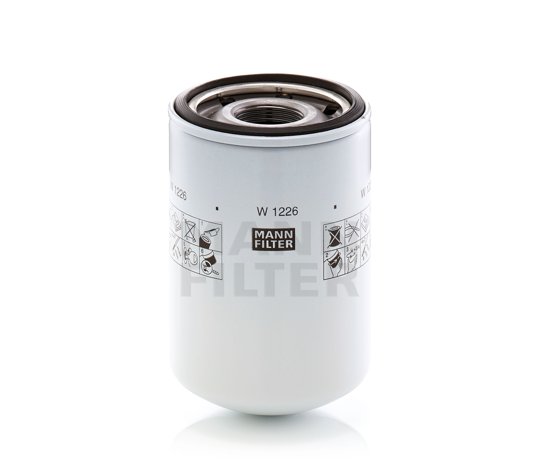 MANN-FILTER W 1226 Filtro, sistema hidráulico operador 118 mm