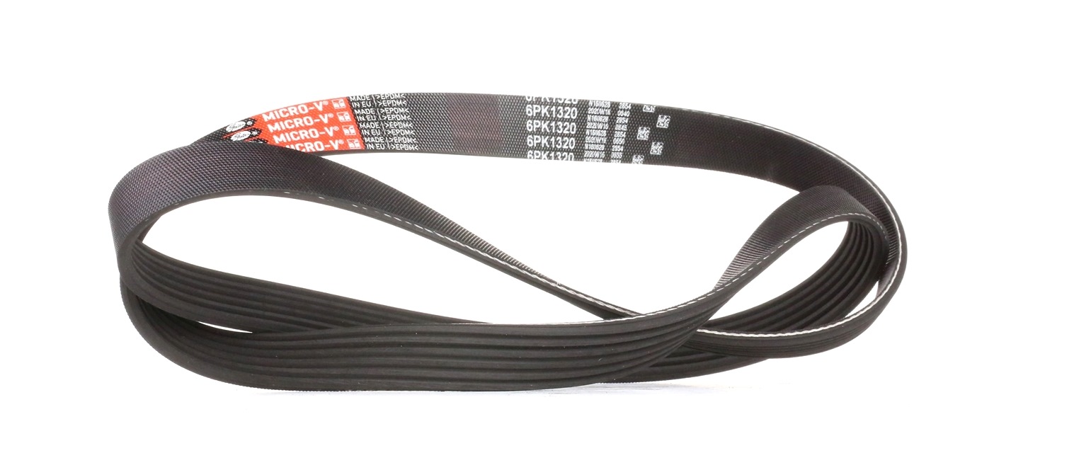 6PK1320 GATES Alternator belt SUBARU 1320mm, 6, G-Force™ C12™ CVT Belt