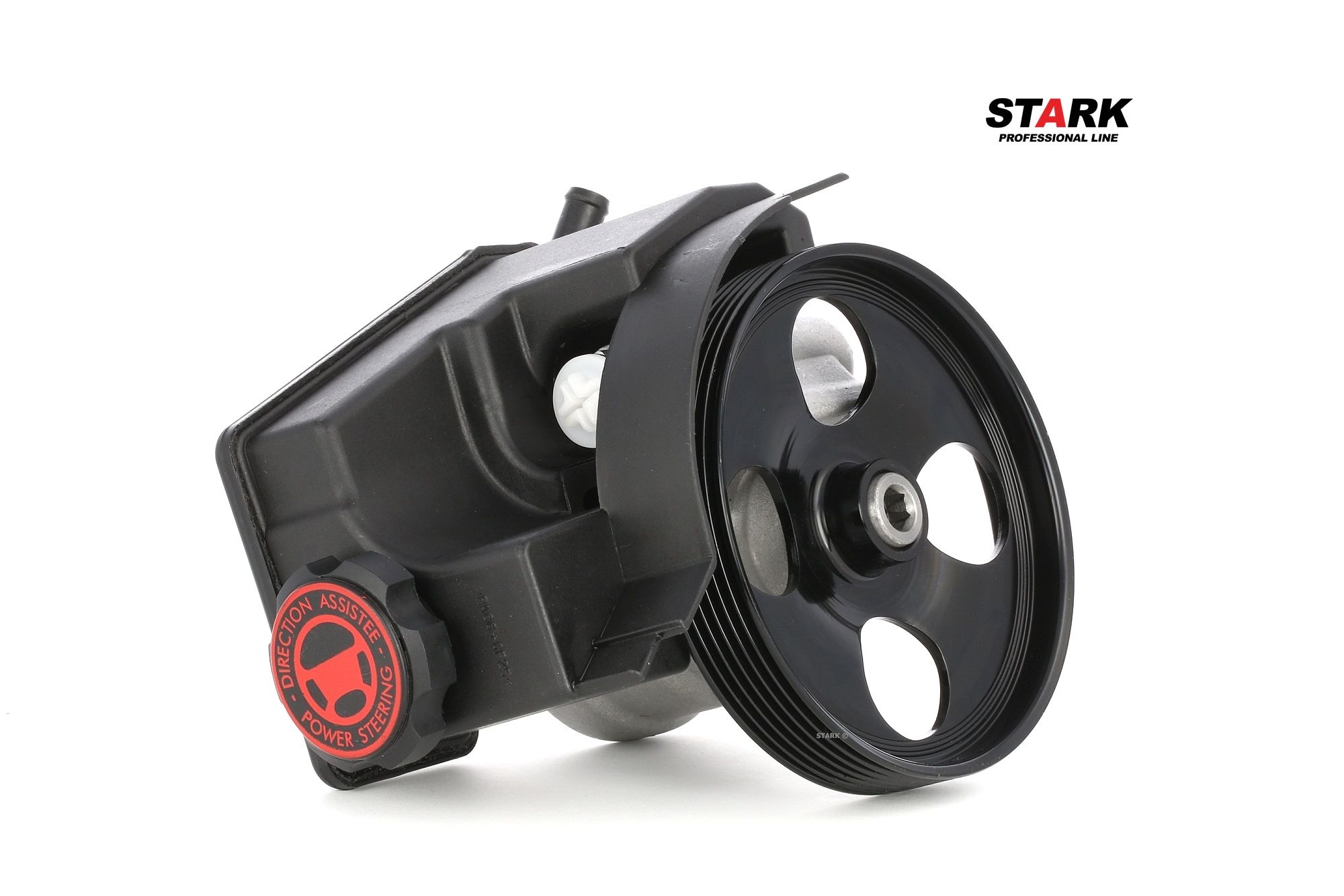 STARK SKHP-0540035 Power steering pump Hydraulic, Number of ribs: 6, Belt Pulley Ø: 137 mm, M16x1.5, black, with reservoir