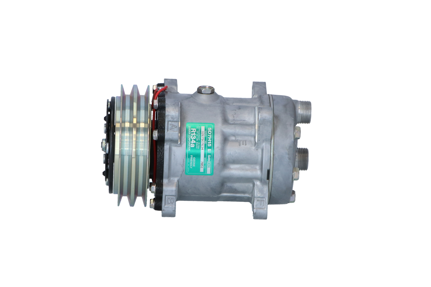 NRF SD7H15-7851, 12V, PAG 46, med PAG-kompressorolja Remskive-Ø: 132mm, Antal splines: 2 AC-kompressor 32757G köpa