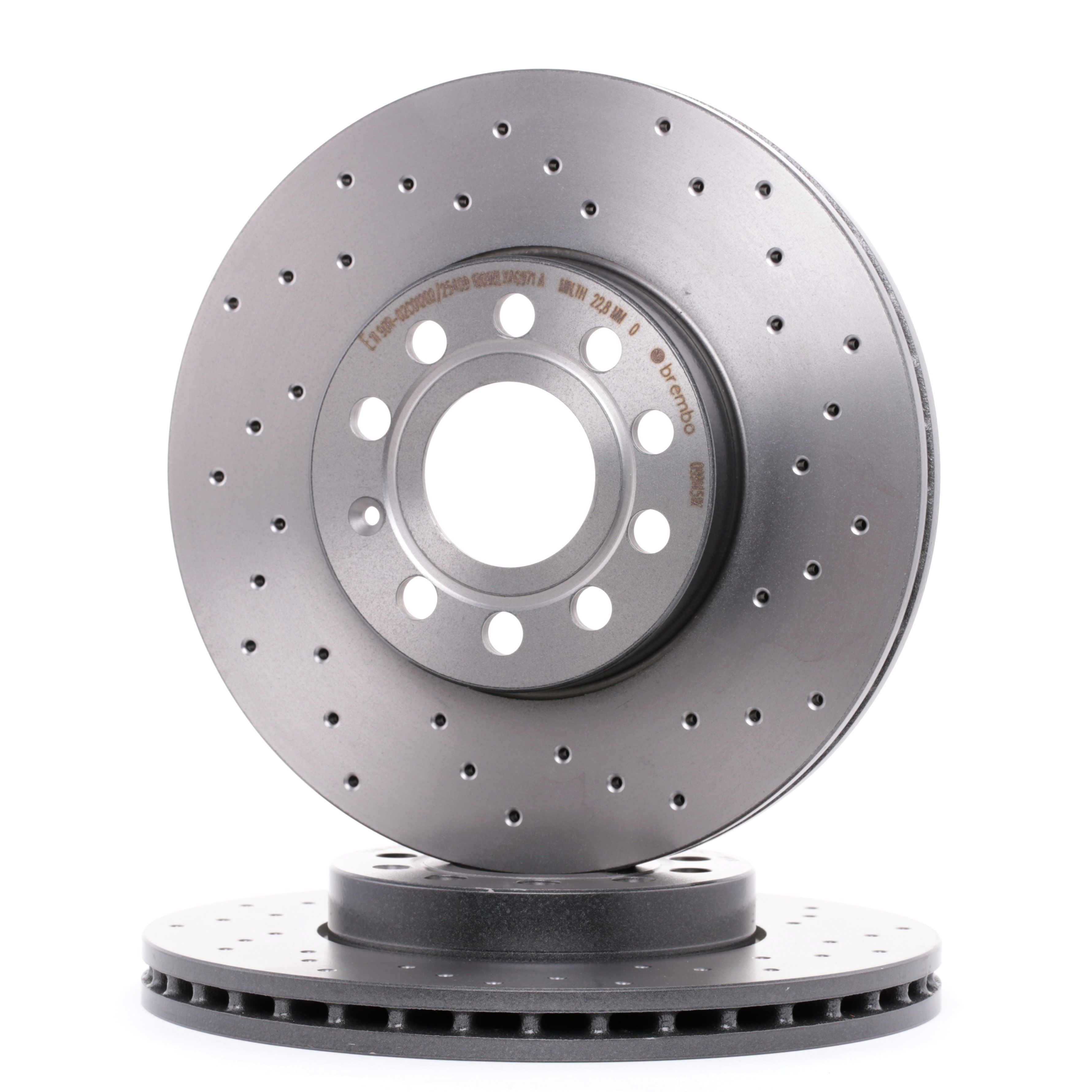 Buy Brake rotors set BREMBO 09.9145.1X Ø: 288mm, Ø: 288mm, Num. of holes: 5, Brake Disc Thickness: 25mm