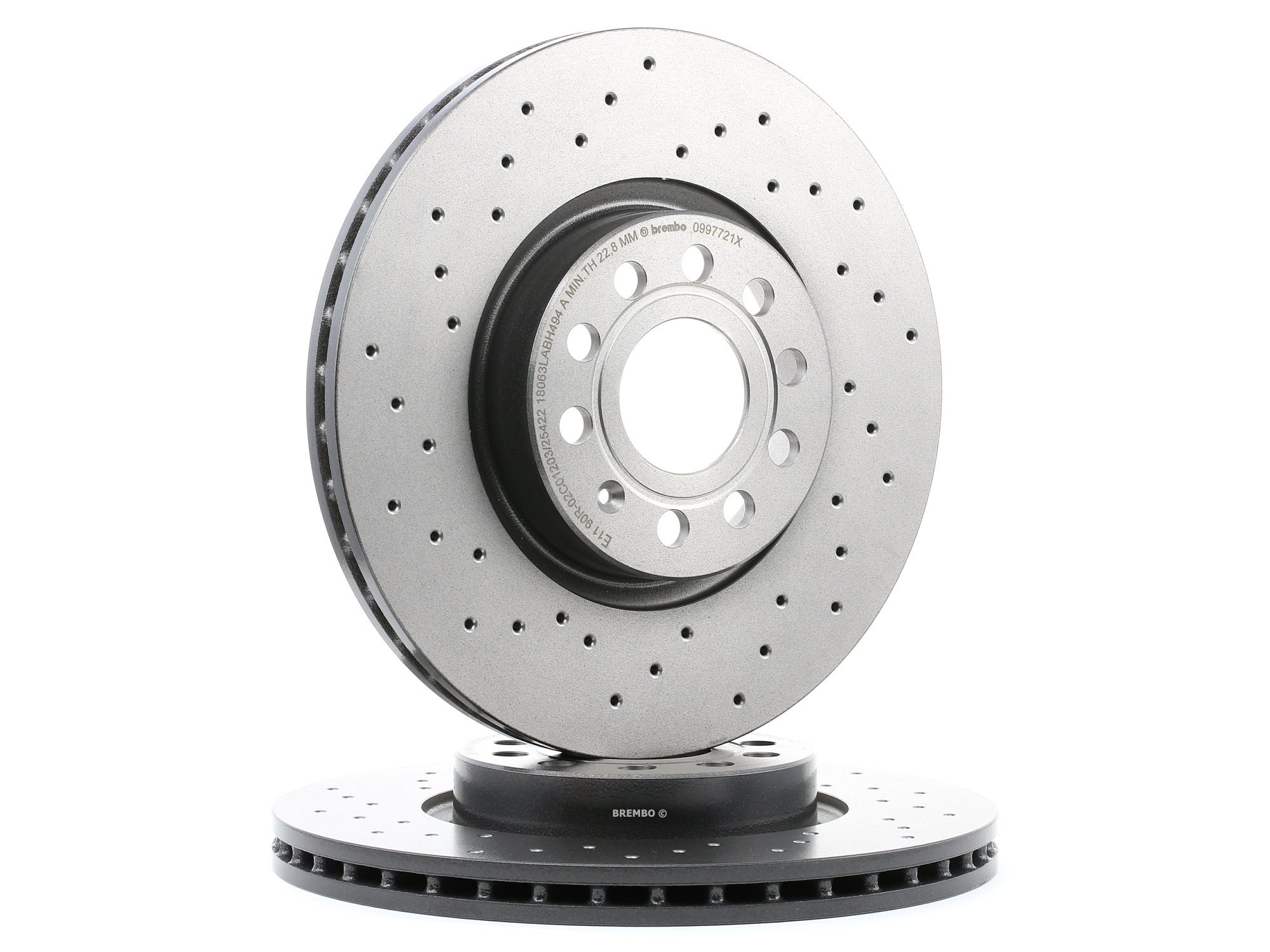 Buy Brake rotors BREMBO 09.9772.1X Ø: 312mm, Ø: 312mm, Num. of holes: 5, Brake Disc Thickness: 25mm