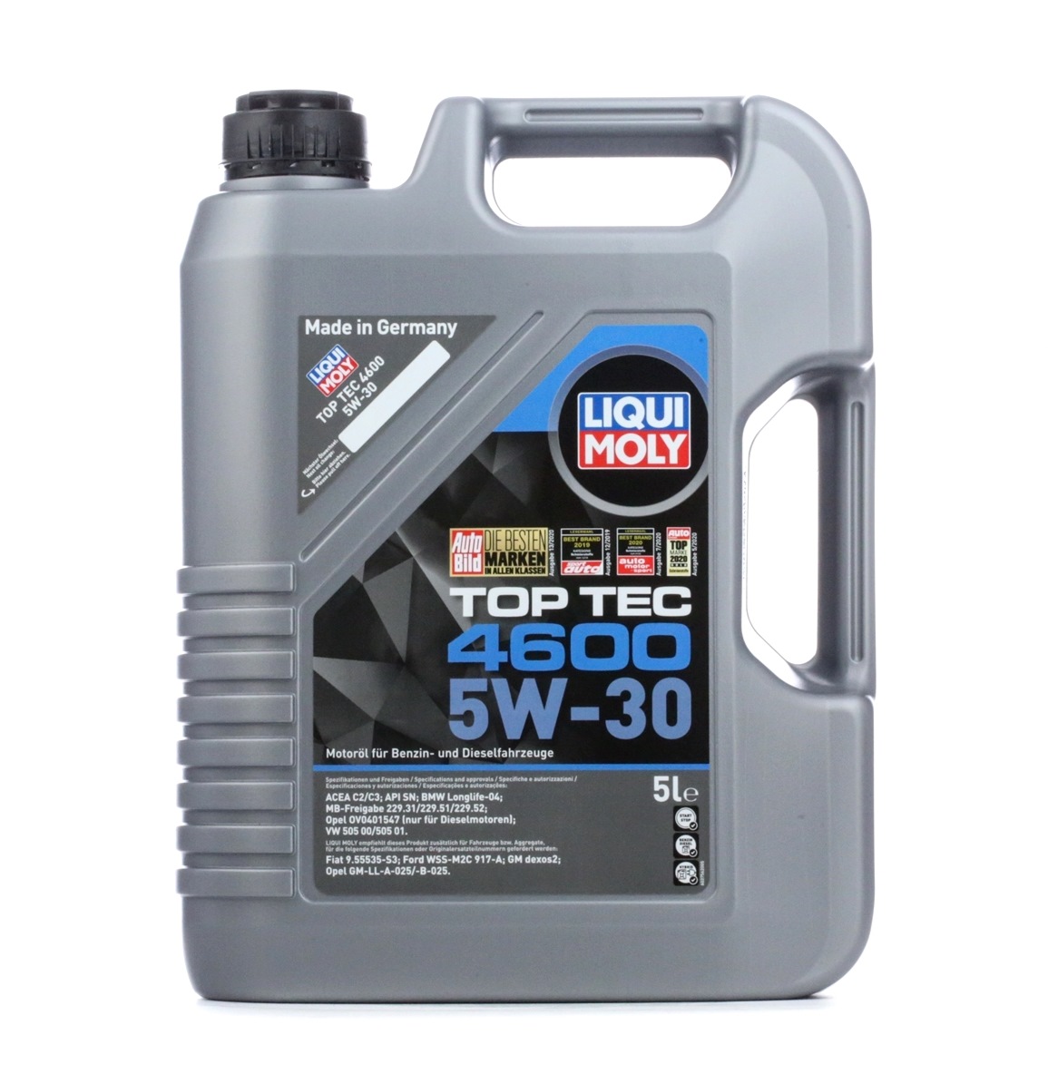 Buy Automobile oil LIQUI MOLY petrol 2316 Top Tec, 4600 5W-30, 5l, Synthetic Oil