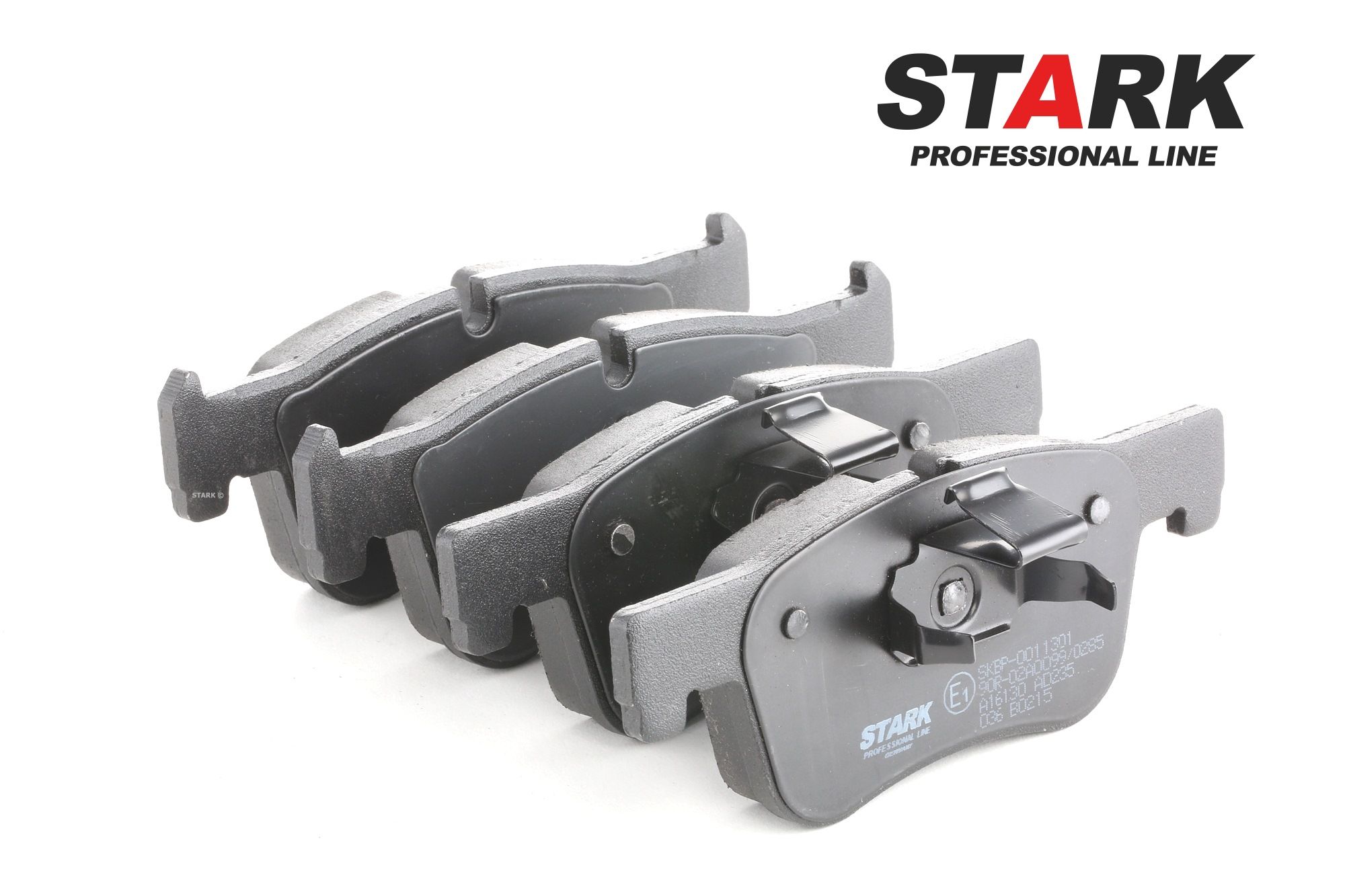 STARK SKBP-0011301 Brake pad set Front Axle, prepared for wear indicator, with piston clip
