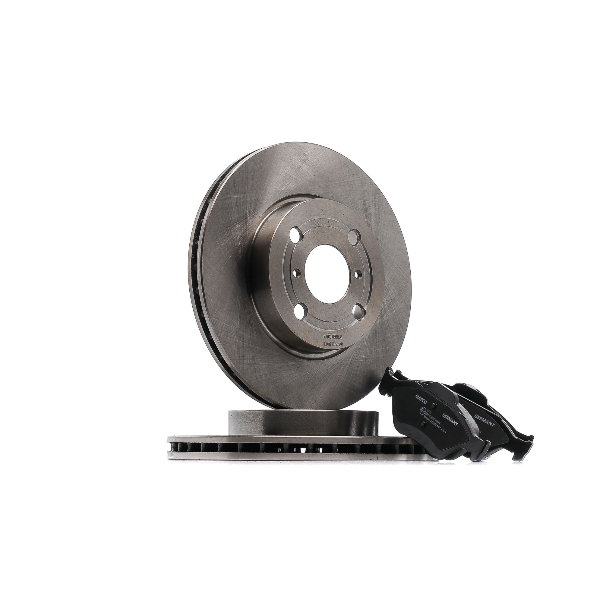 MAPCO Essieu avant, ventilé, avec tôle anti-bruit, contact de signal d'usure exclu Ø: 258mm, Épaisseur du disque de frein: 22mm Kit de frein 47547 acheter en ligne
