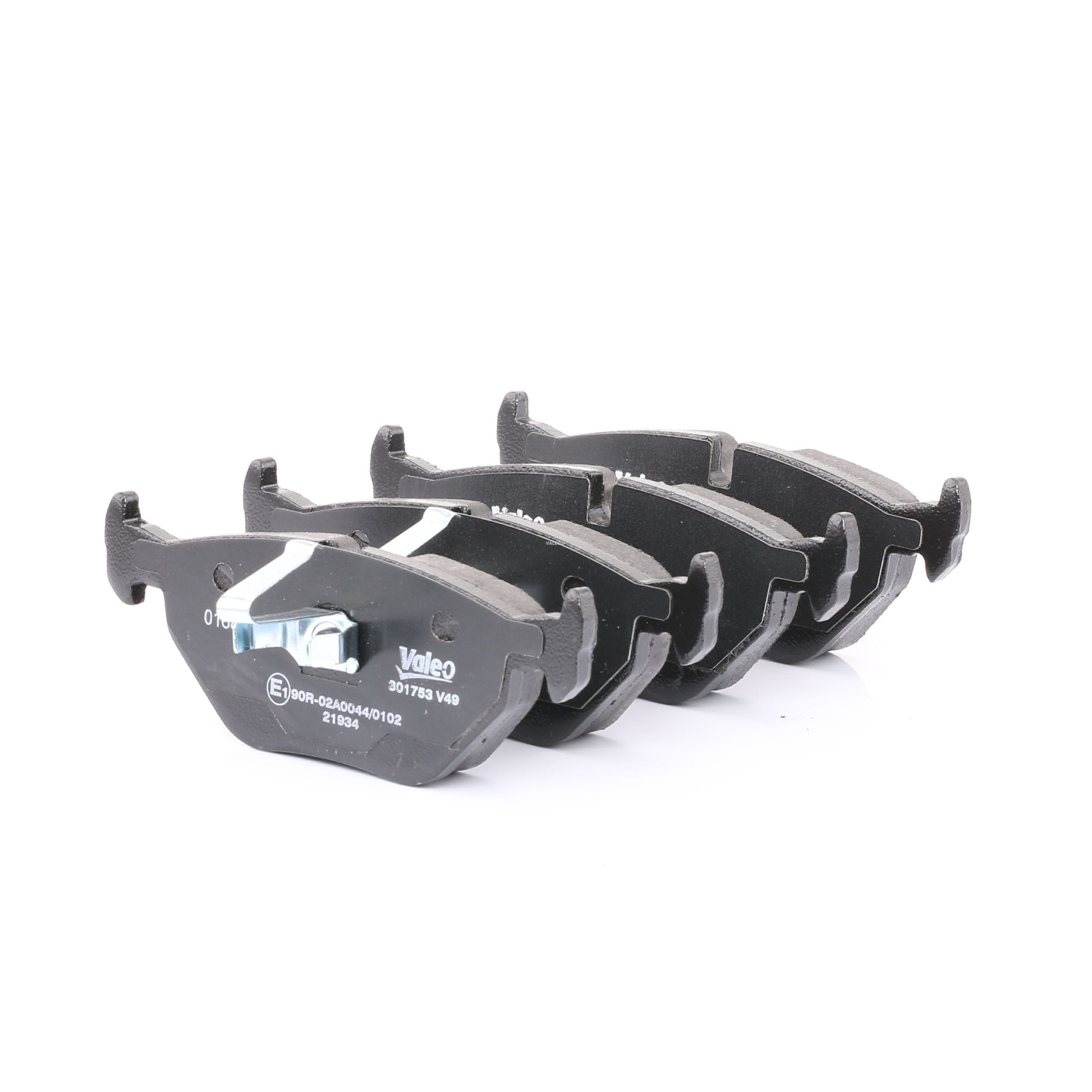 VALEO 301753 Brake pad set FIRST, Rear Axle, excl. wear warning contact, with anti-squeak plate