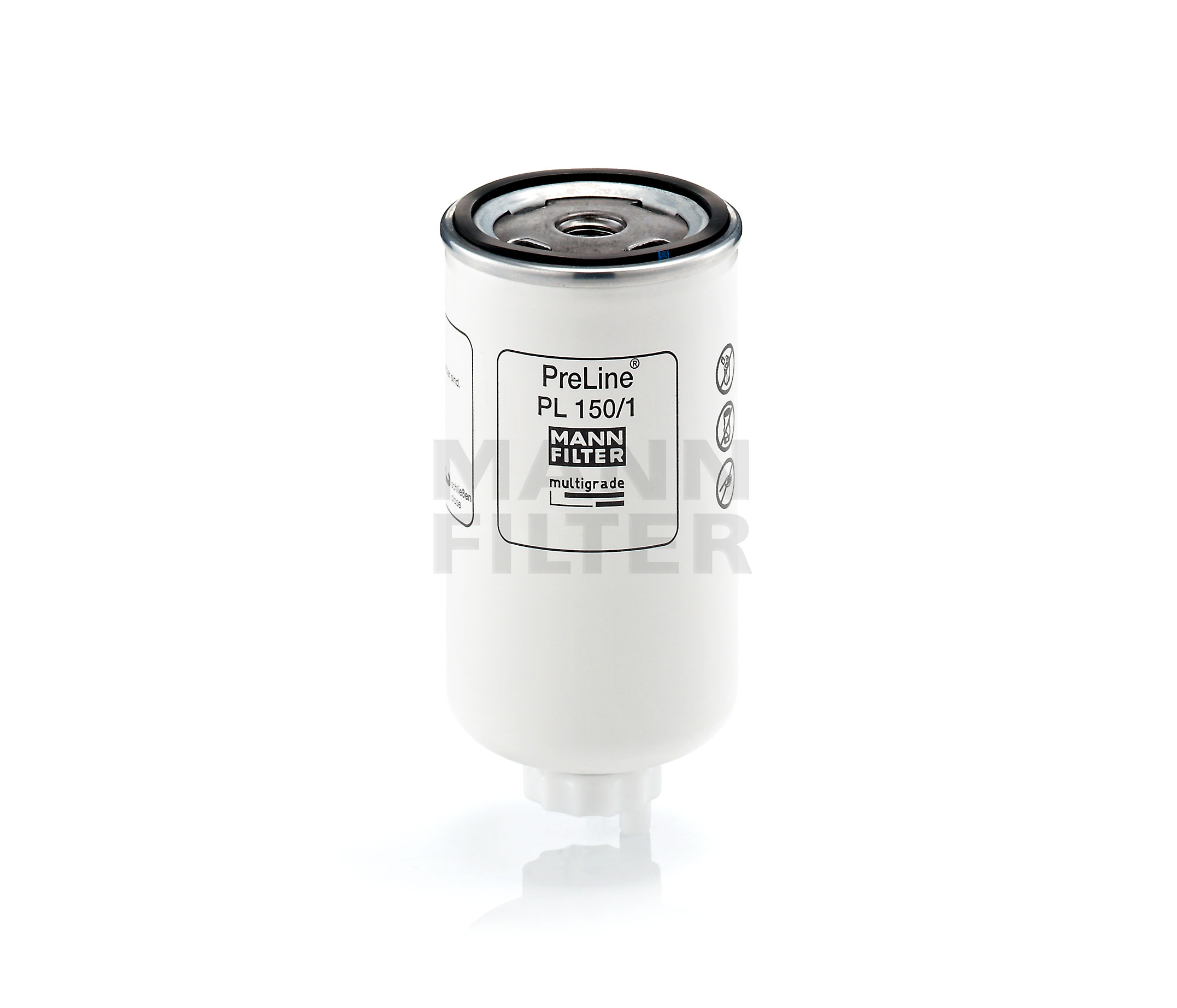 MANN-FILTER Spin-on Filter Height: 163mm Inline fuel filter PL 150/1 buy