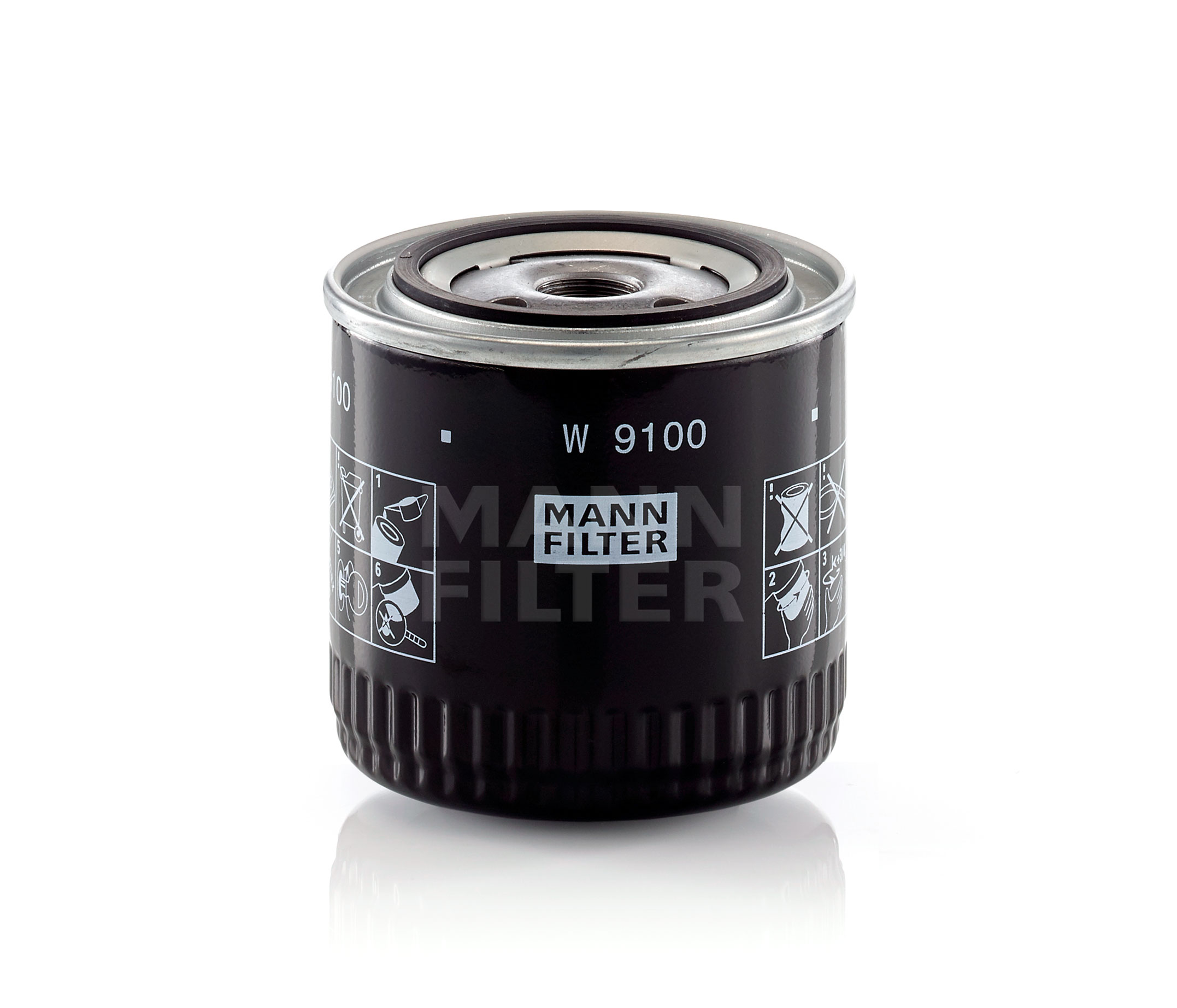 MANN-FILTER 3/4-16 UNF-1B, Opschroeffilter Ø: 96mm, Hoogte: 96mm Motoroliefilter W 9100 koop goedkoop