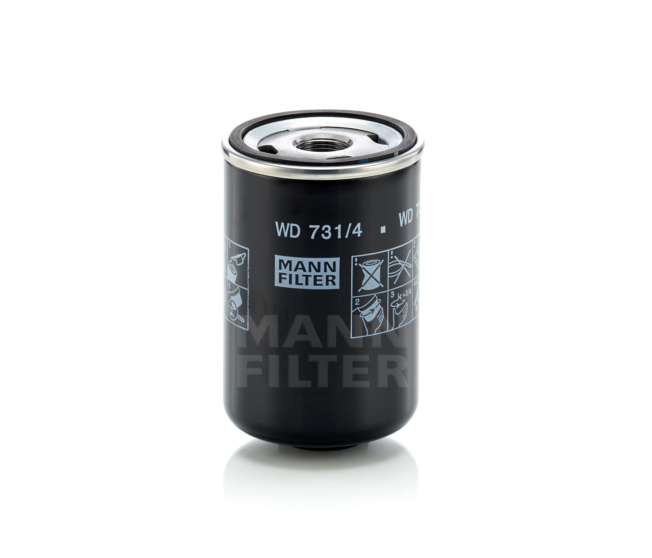 MANN-FILTER M22x1.5, Spin-on Filter, for high pressure levels Ø: 76mm, Height: 117mm Oil filters WD 731/4 buy