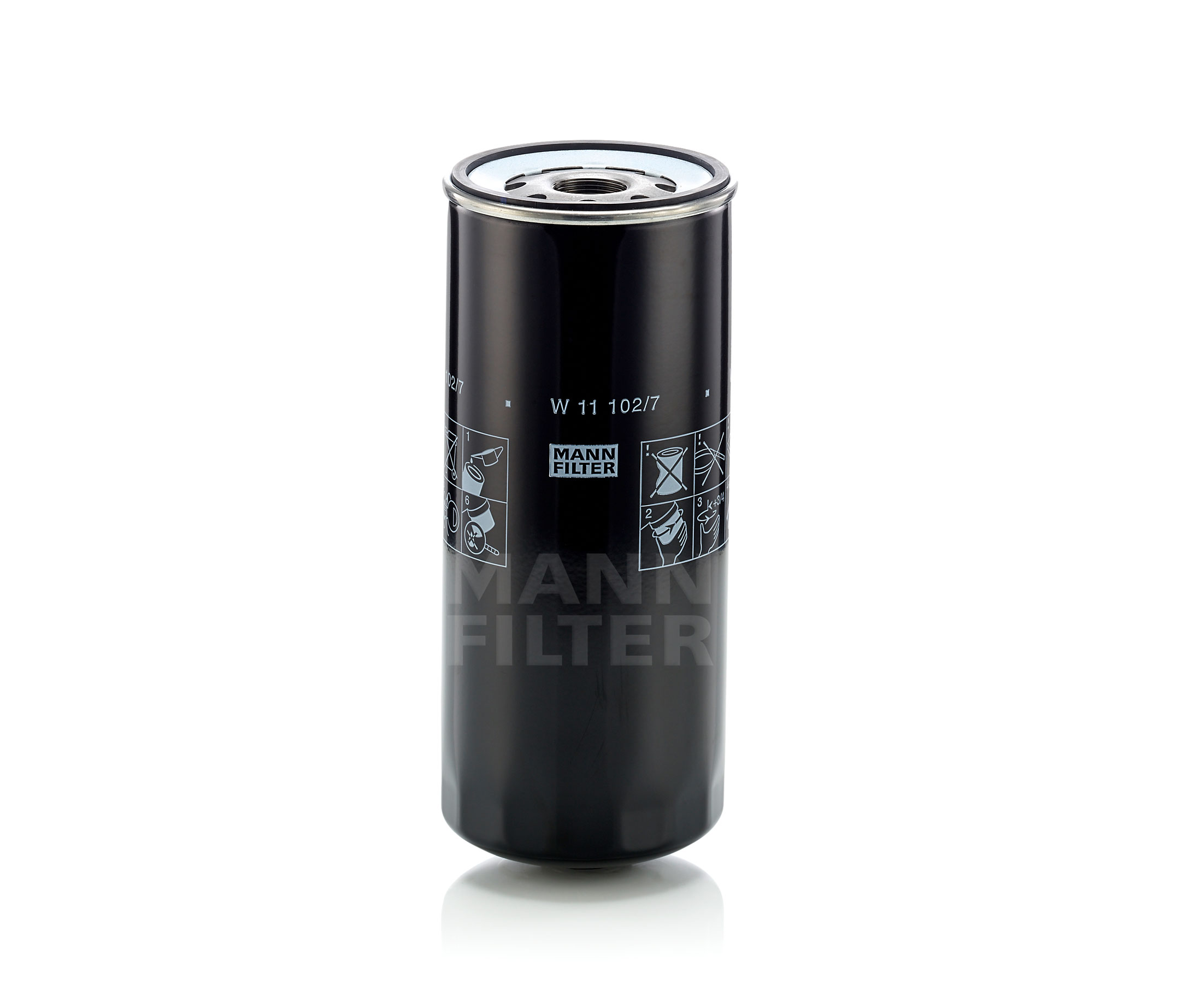 MANN-FILTER W 11 102/7 Ölfilter 1 1/8-16 UN-2B, Anschraubfilter