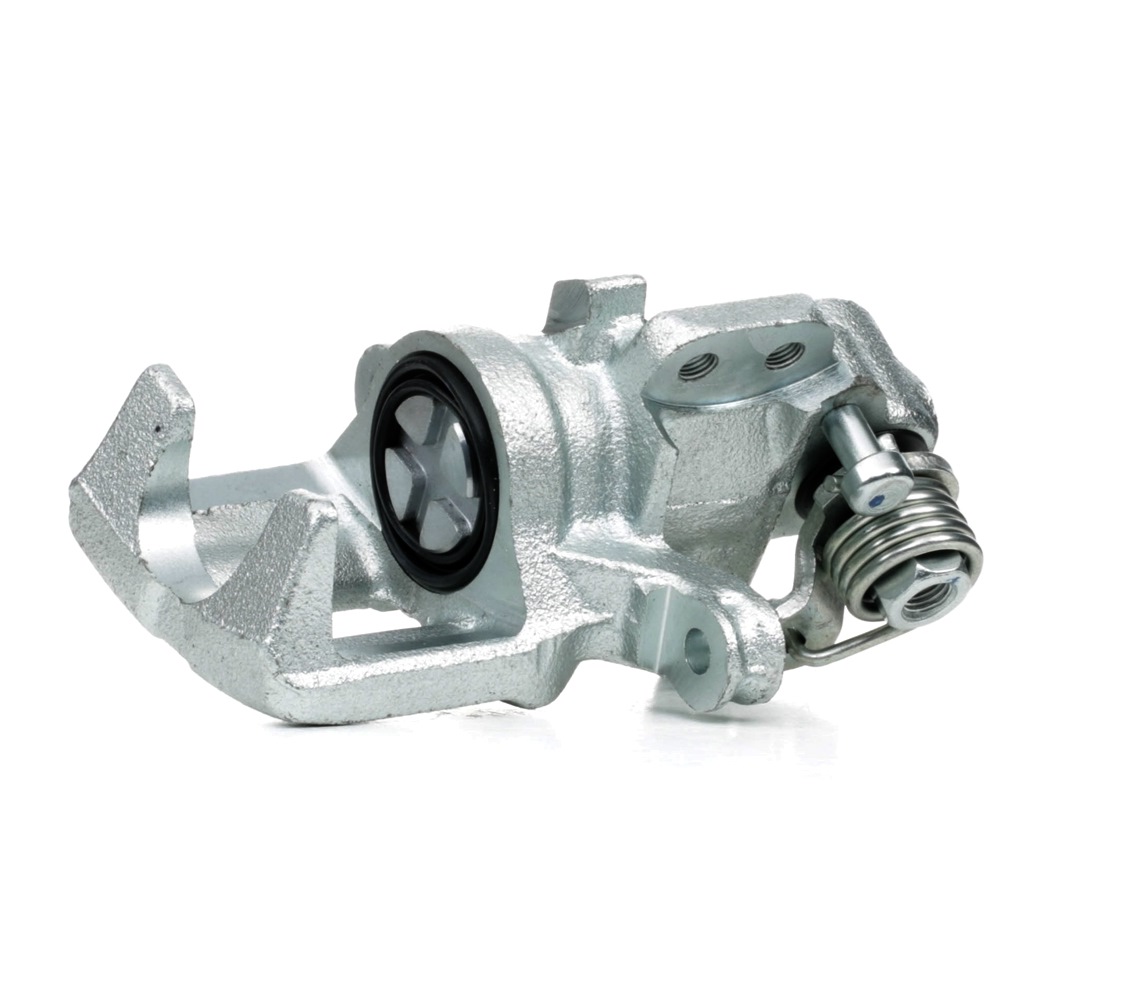 STARK SKBC-0460125 Brake caliper Grey Cast Iron, 110mm, Rear Axle Left, behind the axle, without holder