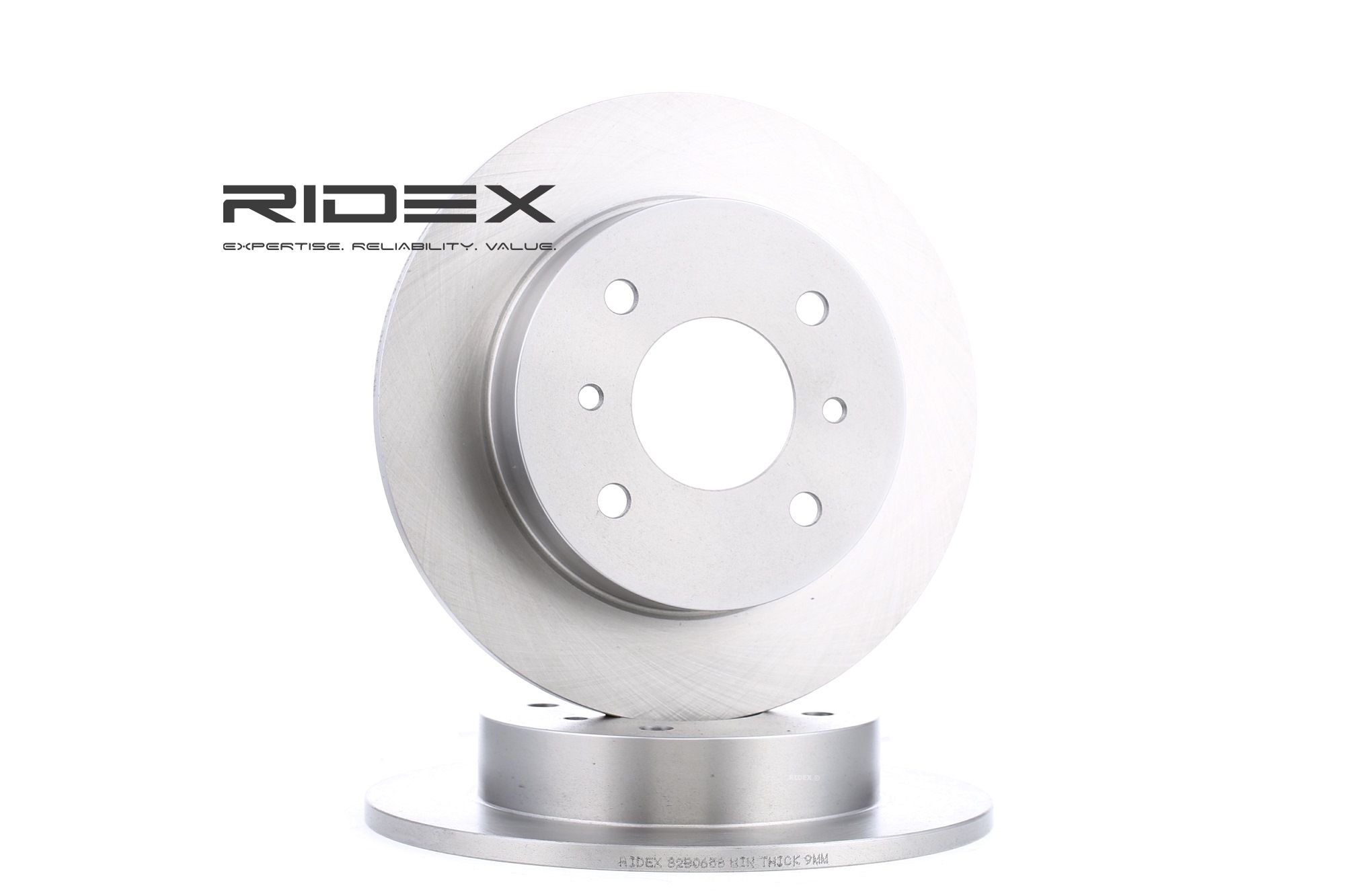 RIDEX 82B0658 Brake disc Rear Axle, 258x10mm, 04/06x114,3, solid