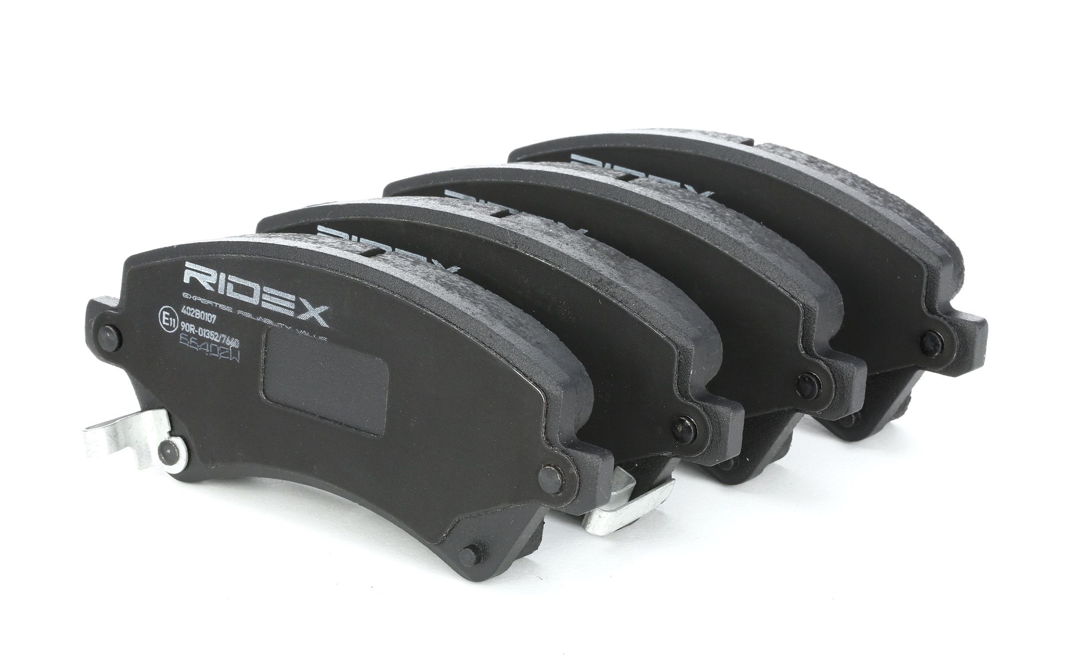 Köp RIDEX 402B0107 - Bromsbeläggssats skivbroms till Toyota: framaxel, med akustisk slitagevarnare H: 57,4mm, Tjocklek: 17,8mm