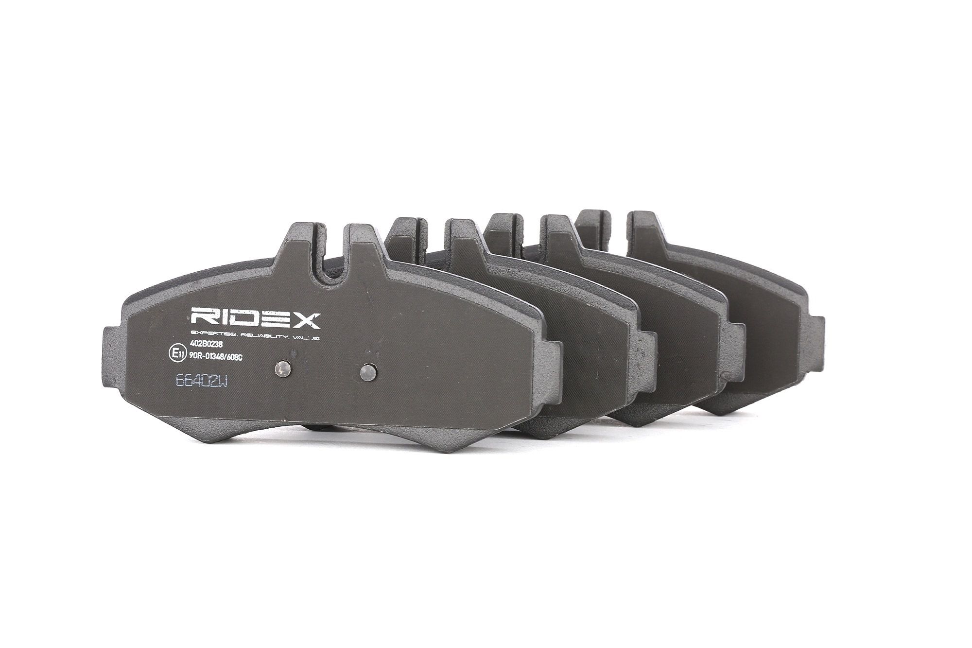 RIDEX 402B0238 Brake pad set Front Axle, prepared for wear indicator