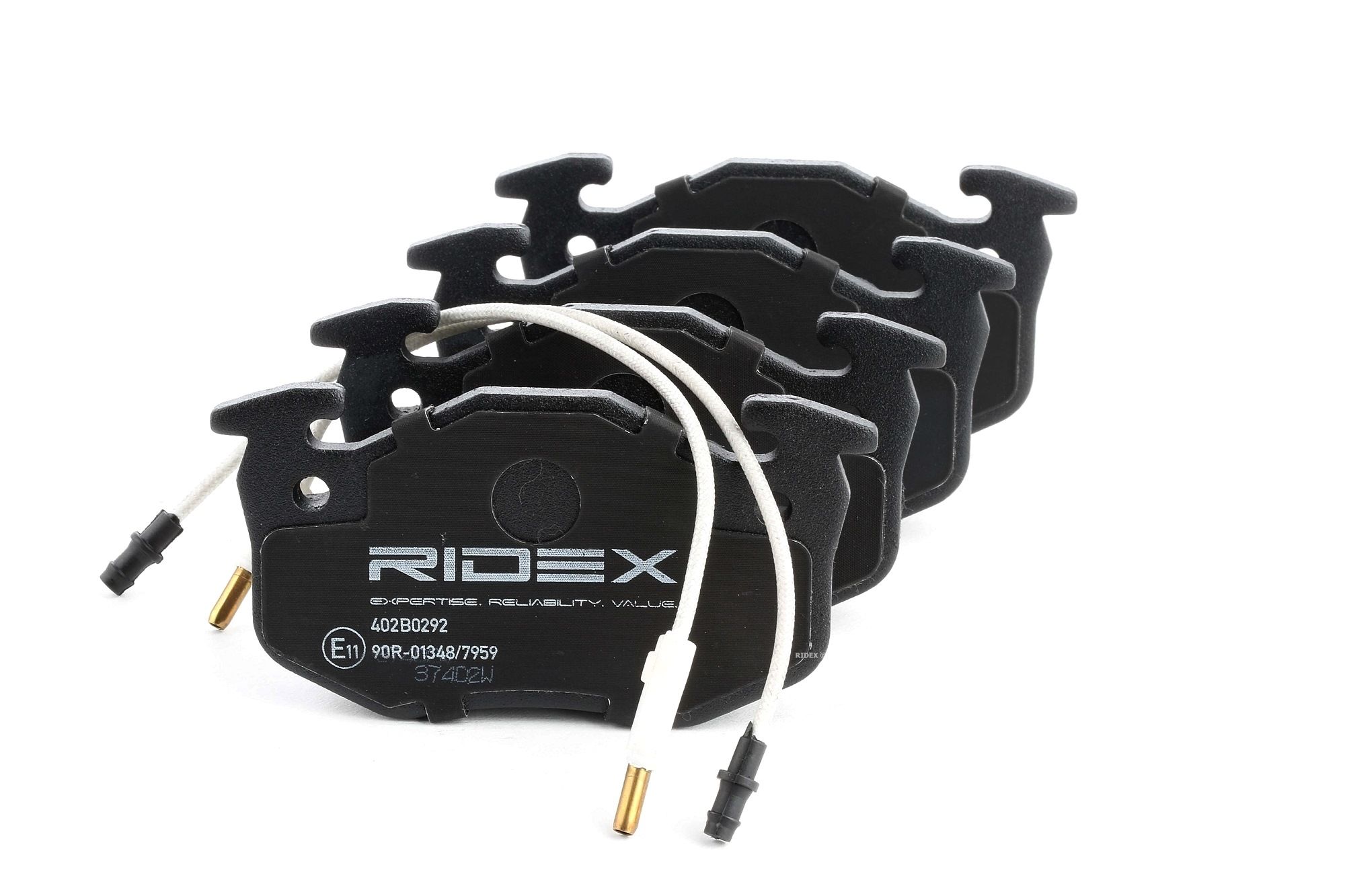 RIDEX 402B0292 Brake pad set Front Axle, incl. wear warning contact