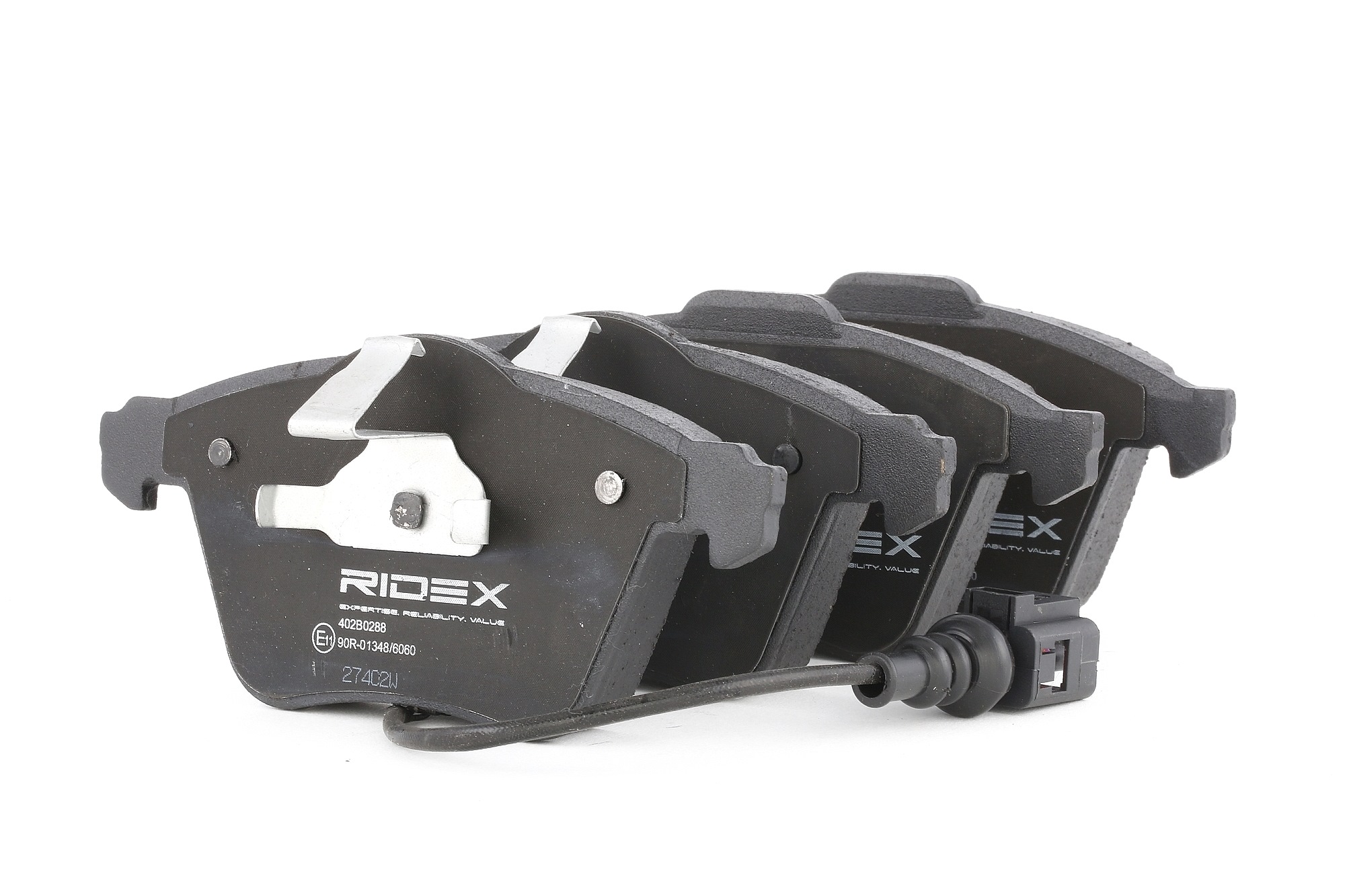 RIDEX 402B0288 Bremsbeläge mit integriertem Verschleißwarnkontakt