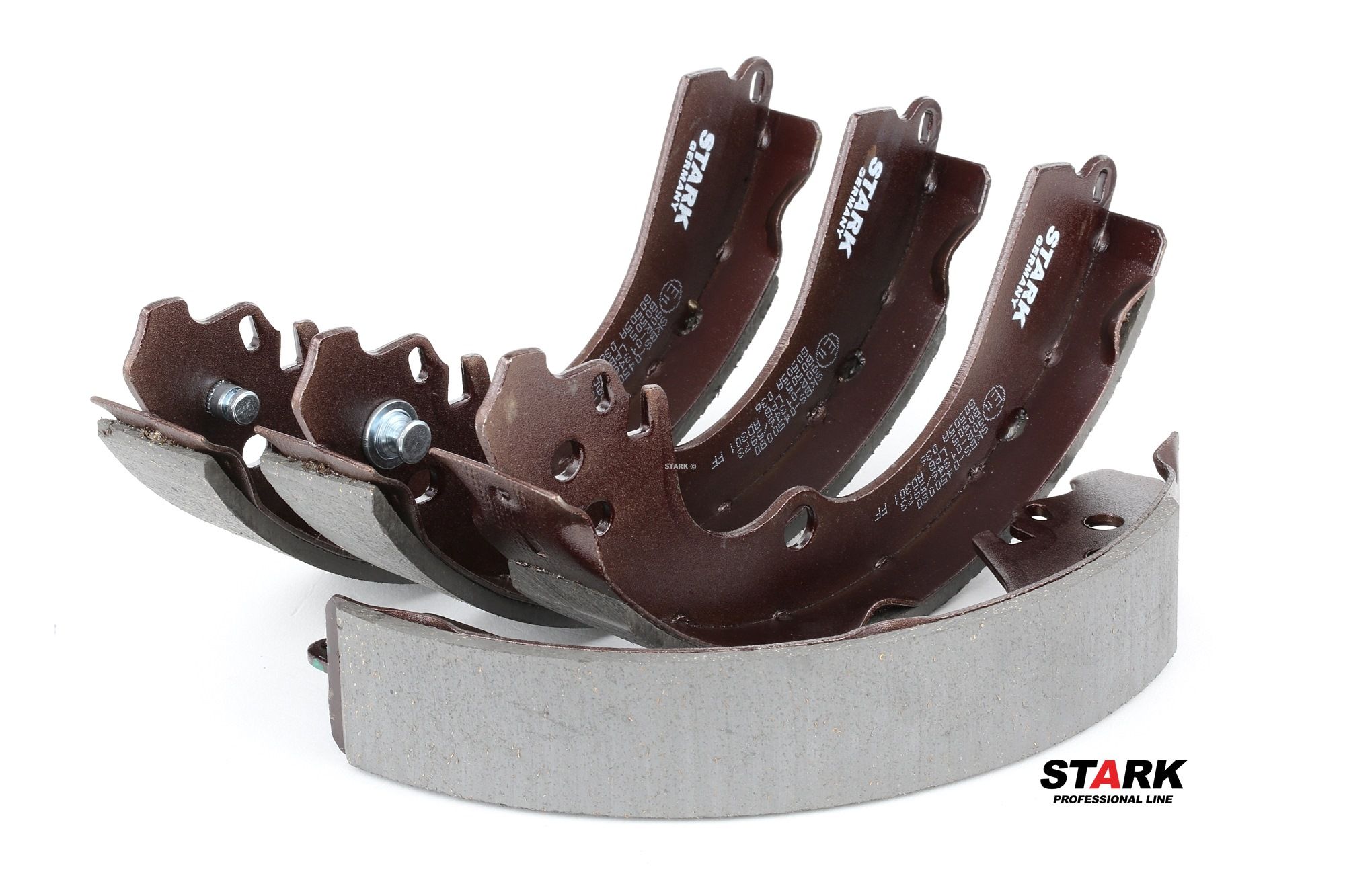 STARK SKBS-0450080 Brake Shoe Set Rear Axle, Ø: 228,6 x 36,5 mm, without lever