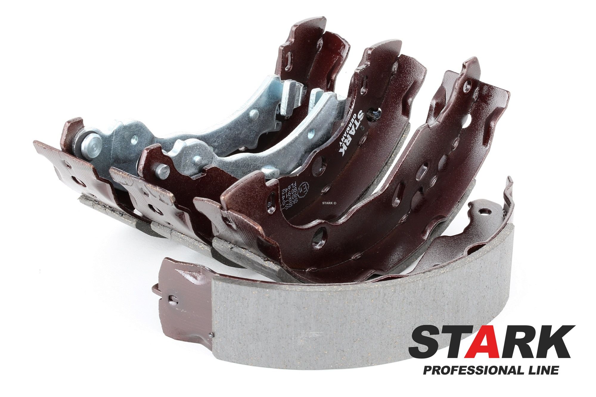 STARK SKBS-0450123 Brake Shoe Set Rear Axle, Ø: 203 x 38 mm, with handbrake lever
