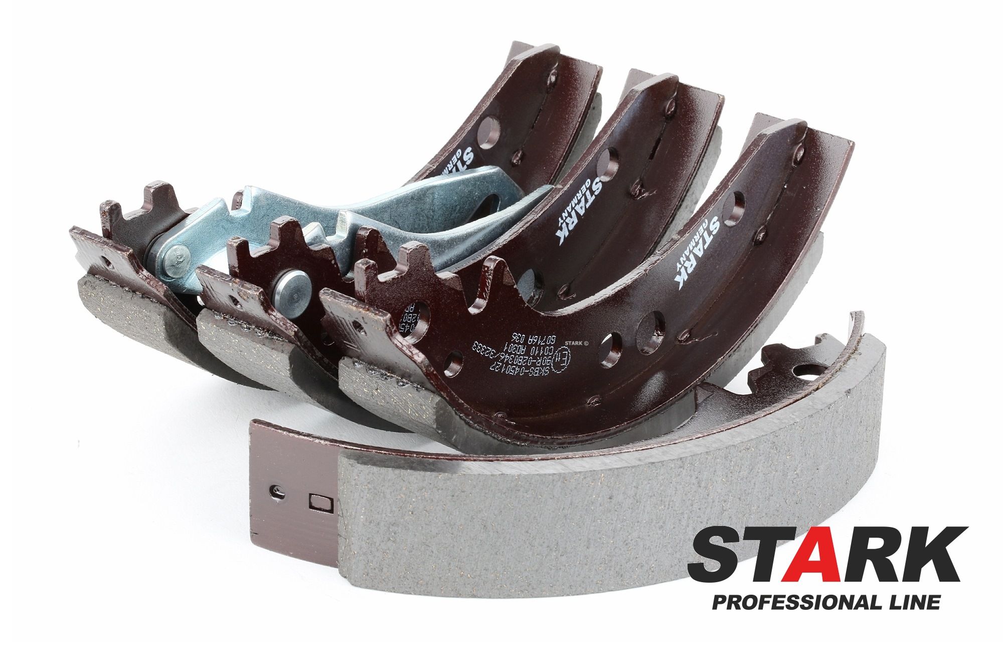 STARK SKBS-0450127 Brake Shoe Set Rear Axle, Ø: 230 x 36 mm, with lever