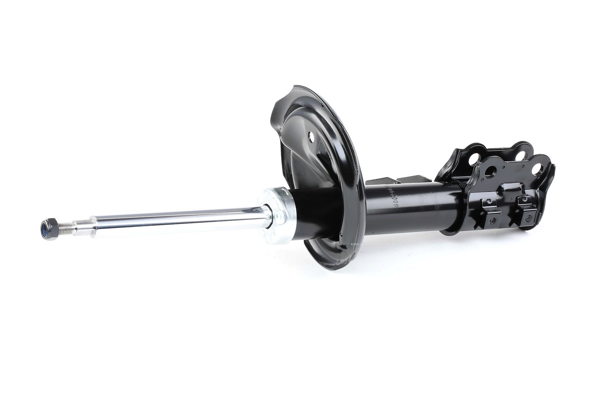 RIDEX 854S0982 Shock absorber Front Axle Left, Gas Pressure, Suspension Strut, Top pin, Bottom Clamp