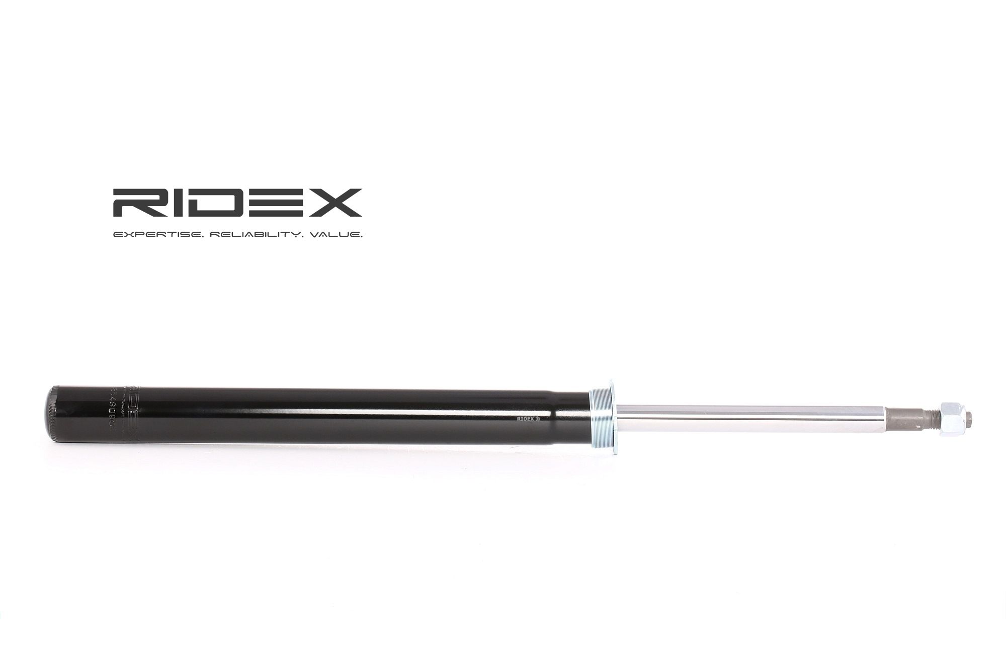 RIDEX 854S0905 Shock absorber Front Axle, Gas Pressure, Twin-Tube, Suspension Strut Insert, Top pin, Bottom Plate