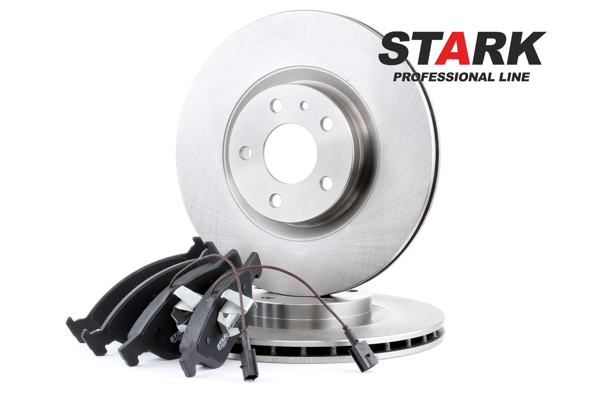 STARK Front Axle, Vented, with integrated wear sensor Ø: 284mm, Brake Disc Thickness: 22mm Brake discs and pads SKBK-1090030 buy