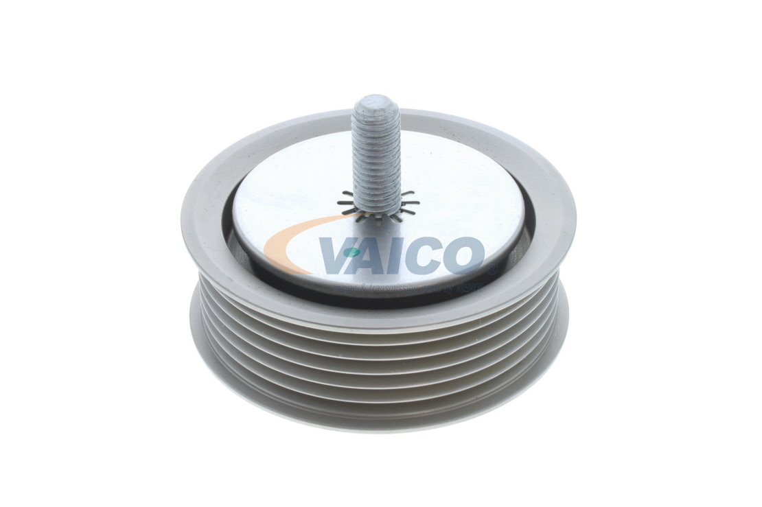 Original VAICO Deflection guide pulley v ribbed belt V10-3421 for VW TOURAN