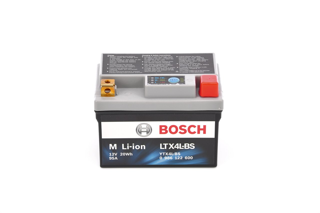 0 986 122 600 BOSCH LTX4L-BS Batterie 12V 1,6Ah 95A B00 Batterie